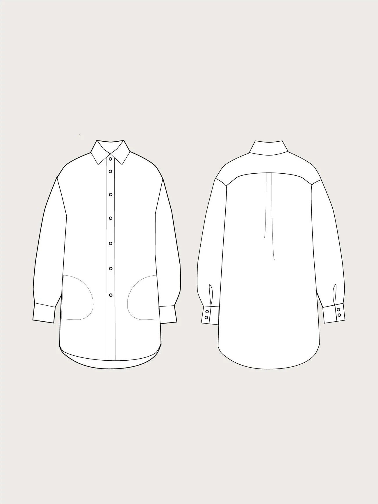 Oversized Shirt Pattern - The Assembly Line - Image 7