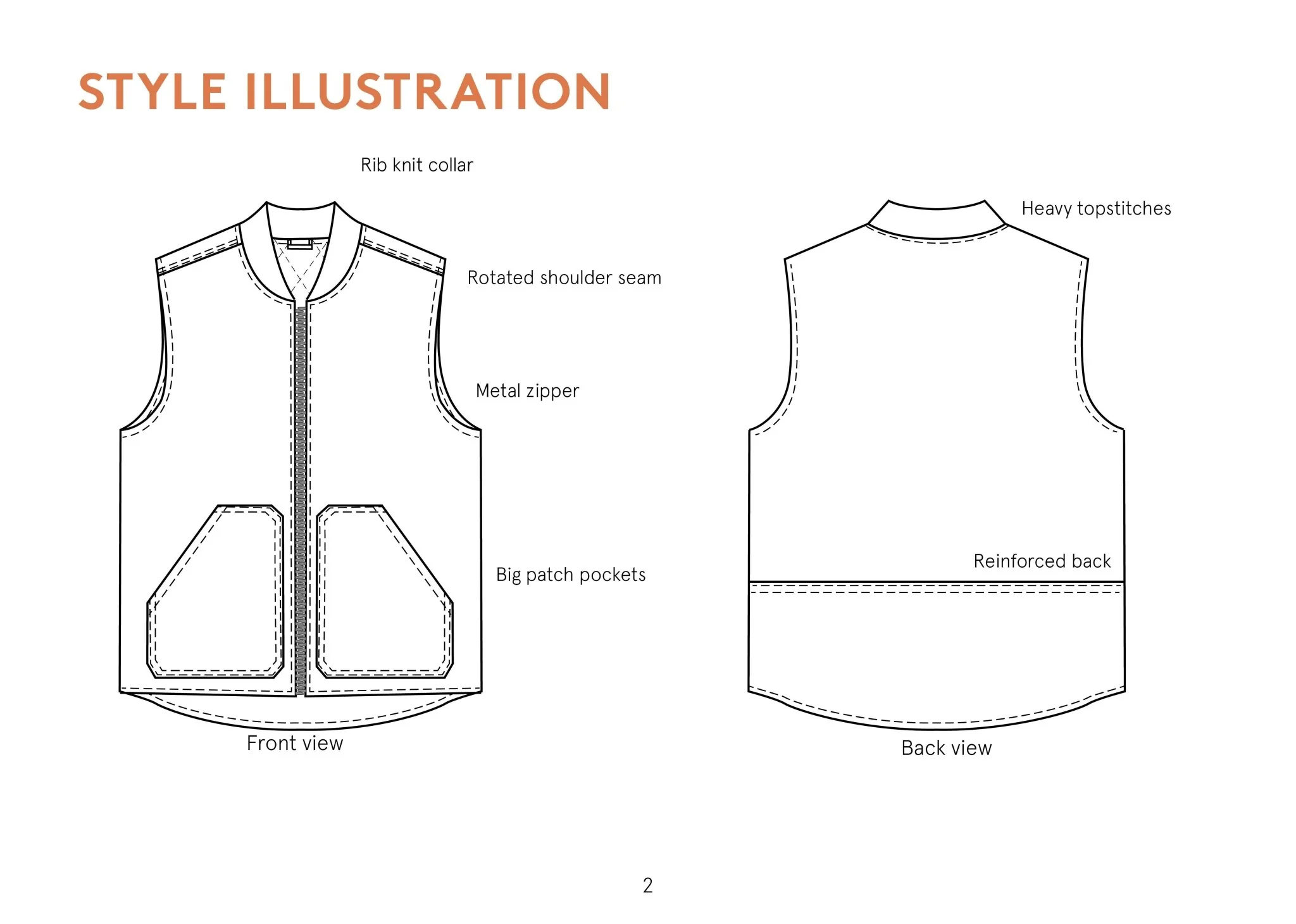 Ozark Vest Mens Paper Pattern - Wardrobe by Me - Image 10