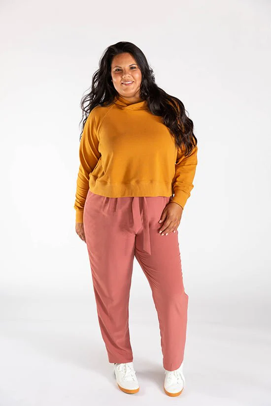 Page Cropped Hooded Sweatshirt Pattern - Chalk + Notch - Image 12