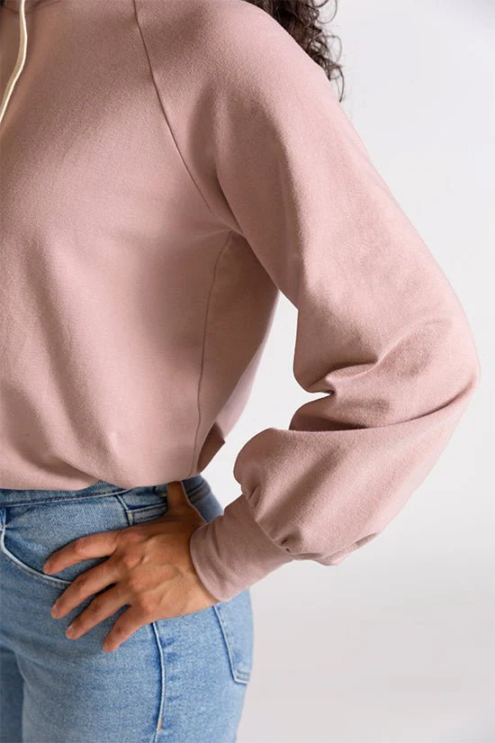 Page Cropped Hooded Sweatshirt Pattern - Chalk + Notch - Image 4