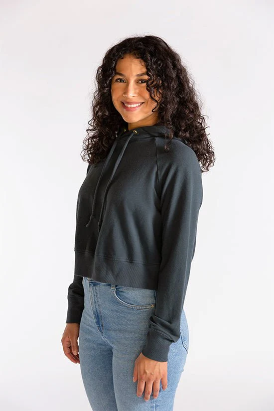 Page Cropped Hooded Sweatshirt Pattern - Chalk + Notch - Image 7