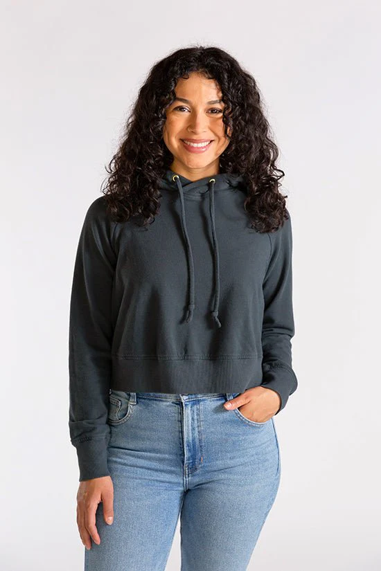 Page Cropped Hooded Sweatshirt Pattern - Chalk + Notch - Image 9