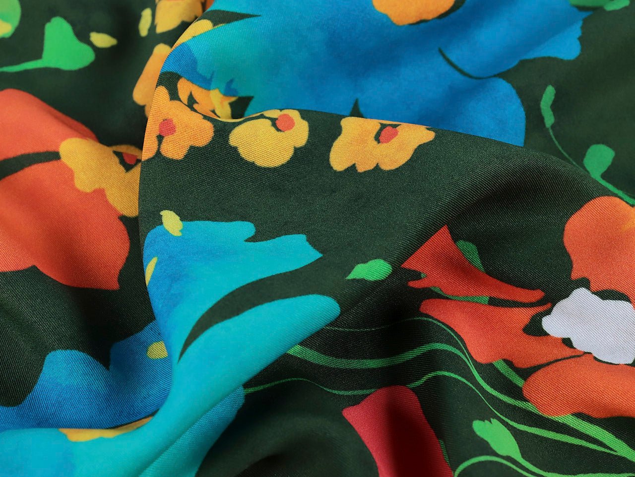 Paige Floral Viscose Twill - Green - Oeko-Tex 100 - Fabric Godmother - Image 6