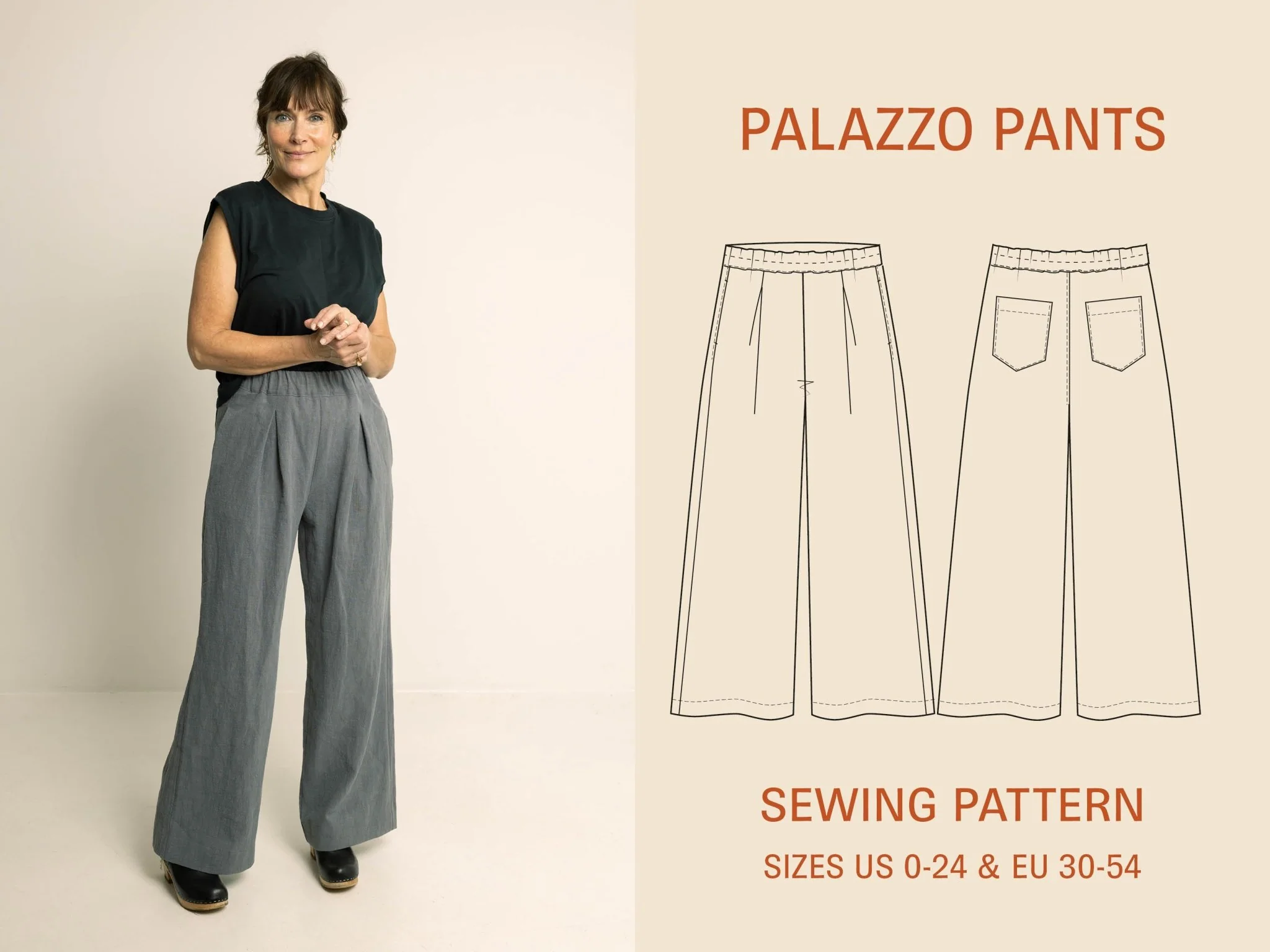 Palazzo Pants Paper Pattern - Wardrobe by Me - Image 7