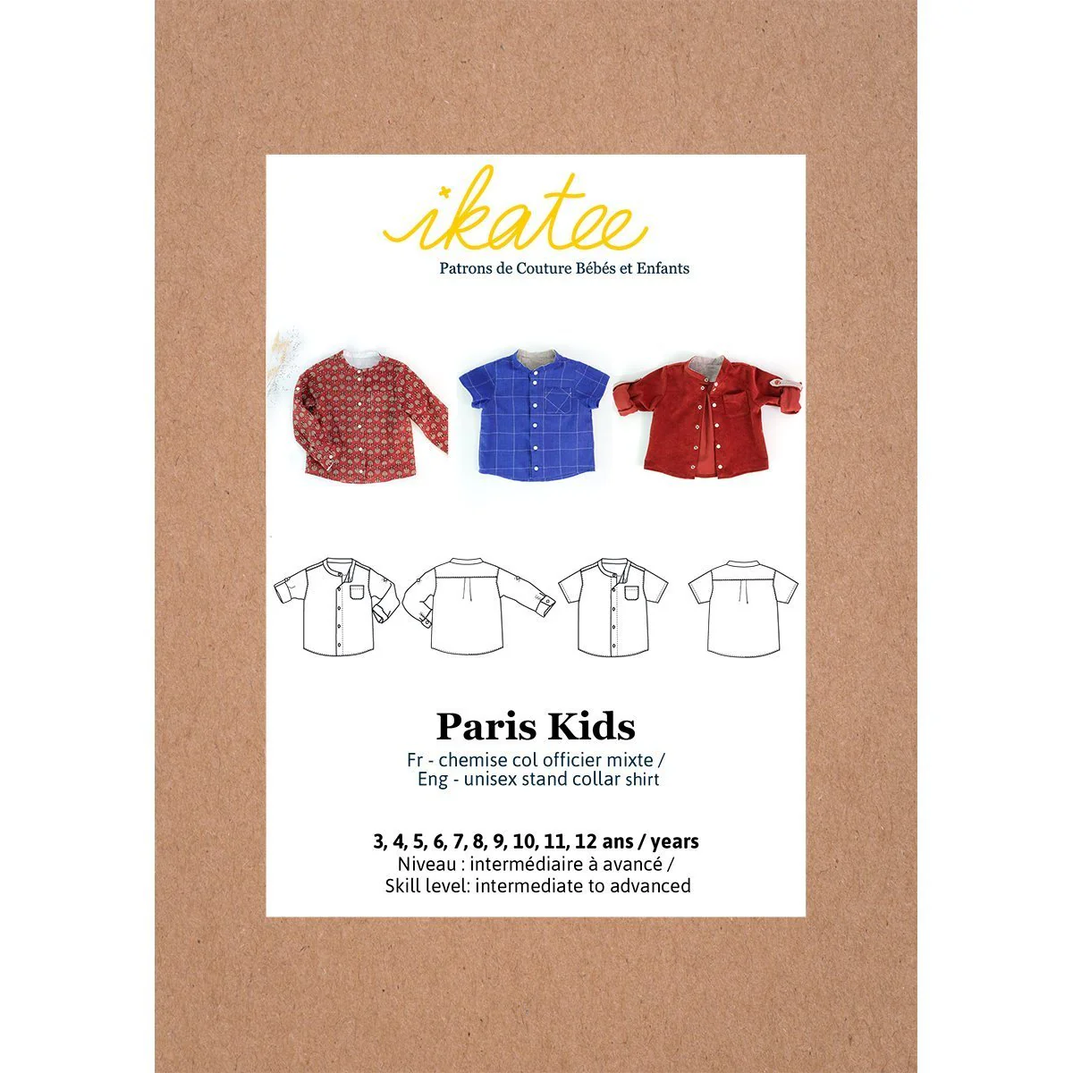 Paris Kids Shirt Sewing Pattern - Kids 3/12 - Ikatee - Image 2