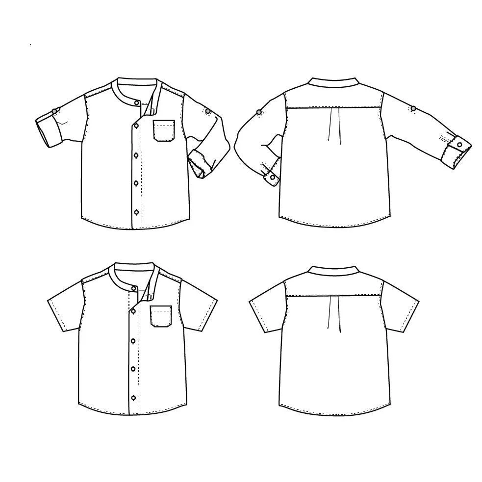Paris Kids Shirt Sewing Pattern - Kids 3/12 - Ikatee - Image 27