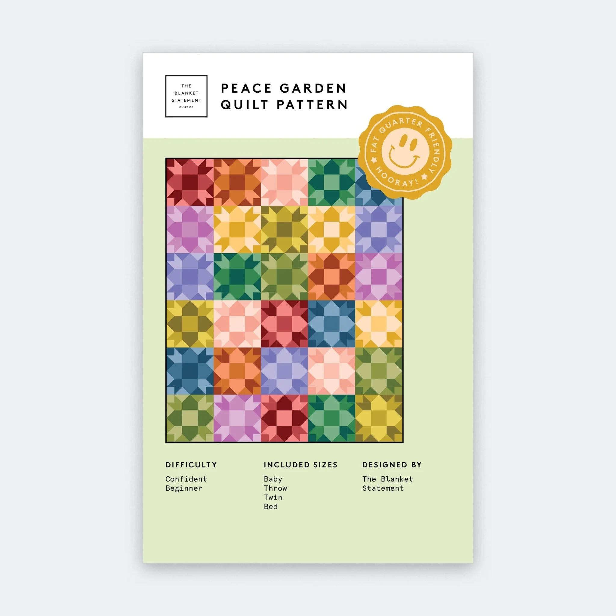 Peace Garden Paper Pattern - The Blanket Statement Quilt Co.