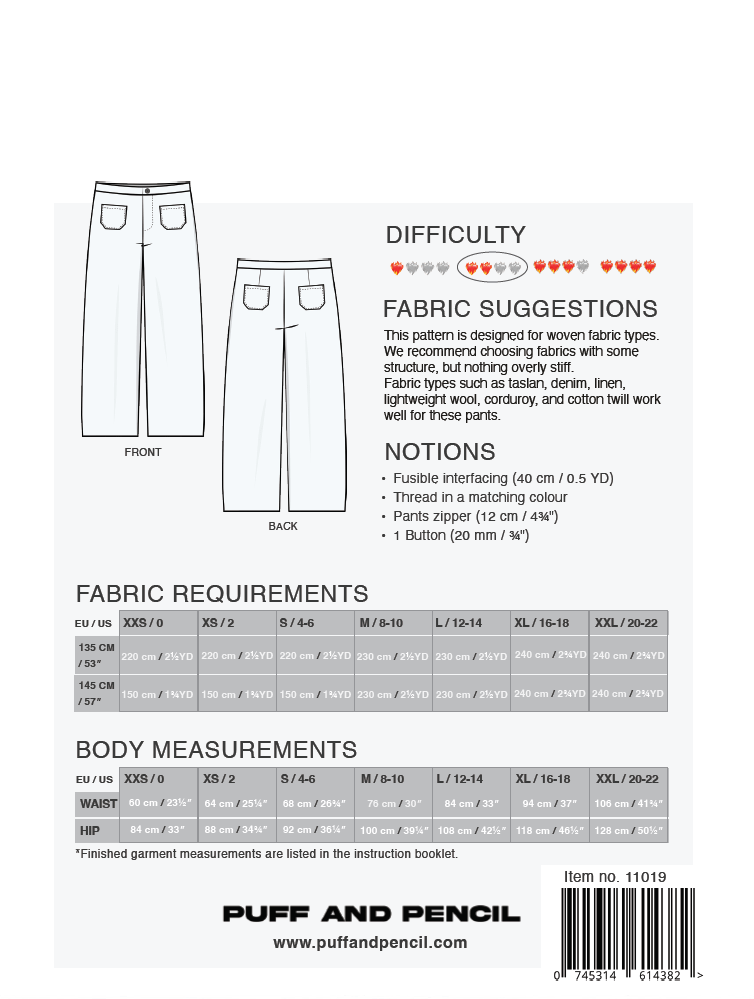 Peachy Pants - Paper Sewing Pattern - Puff And Pencil - Image 11