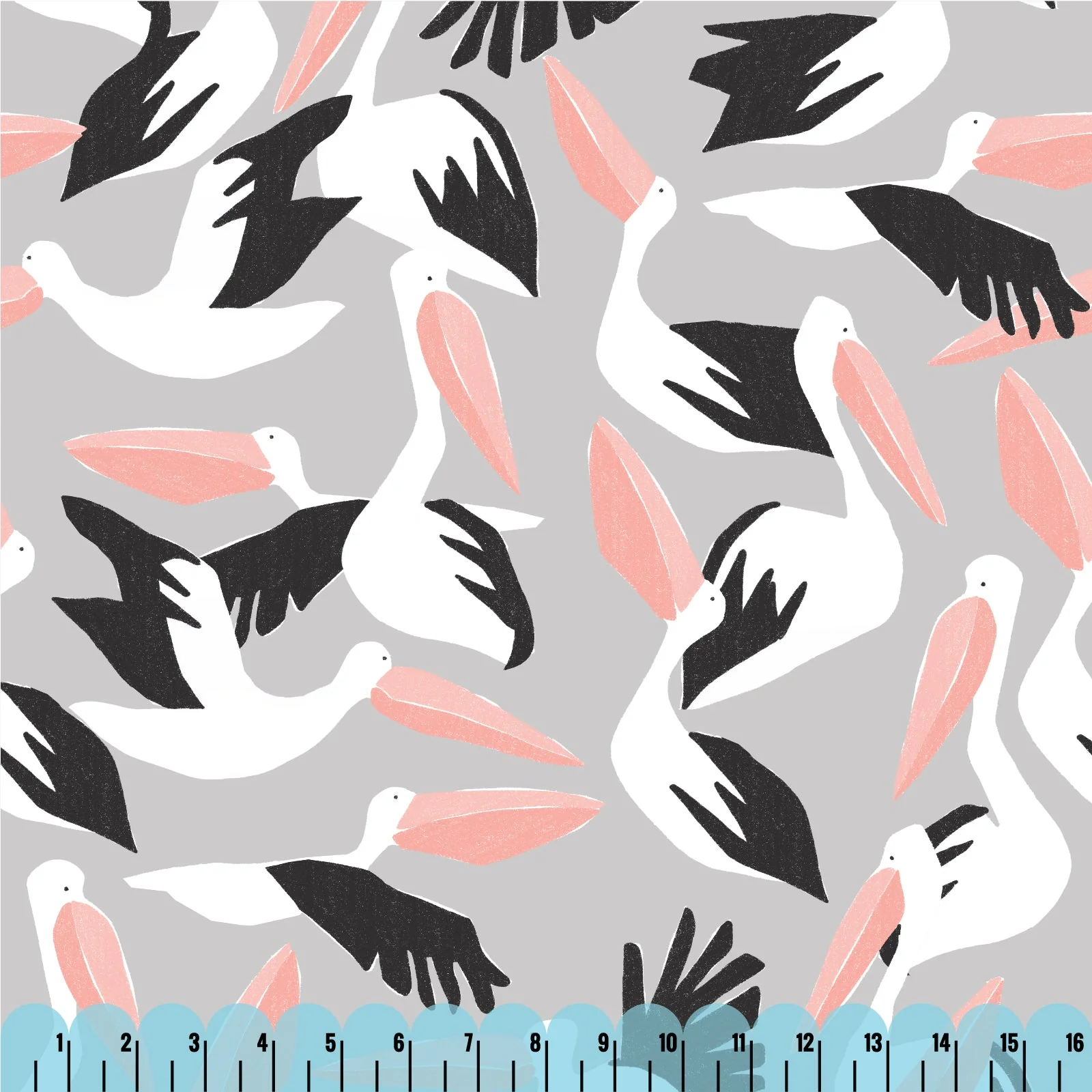 Pelicans - Coexisting - Ophelia Pang - Cloud 9 Fabrics - Modal Rayon - Image 5