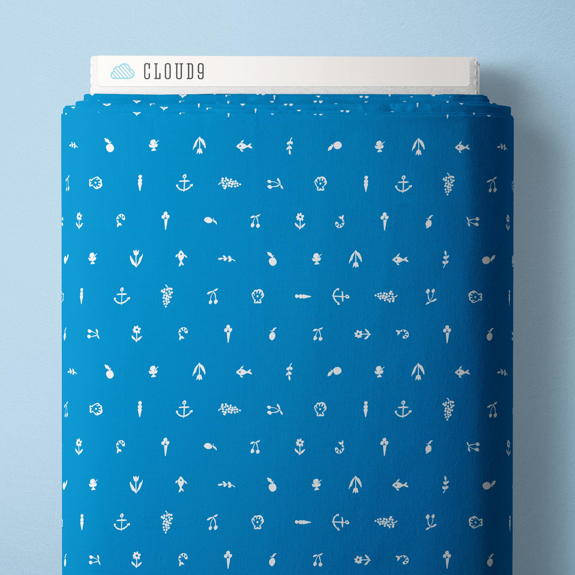 Petite Produce - Blue - Nice Nice - Emily Taylor - Cloud 9 Fabrics - Poplin
