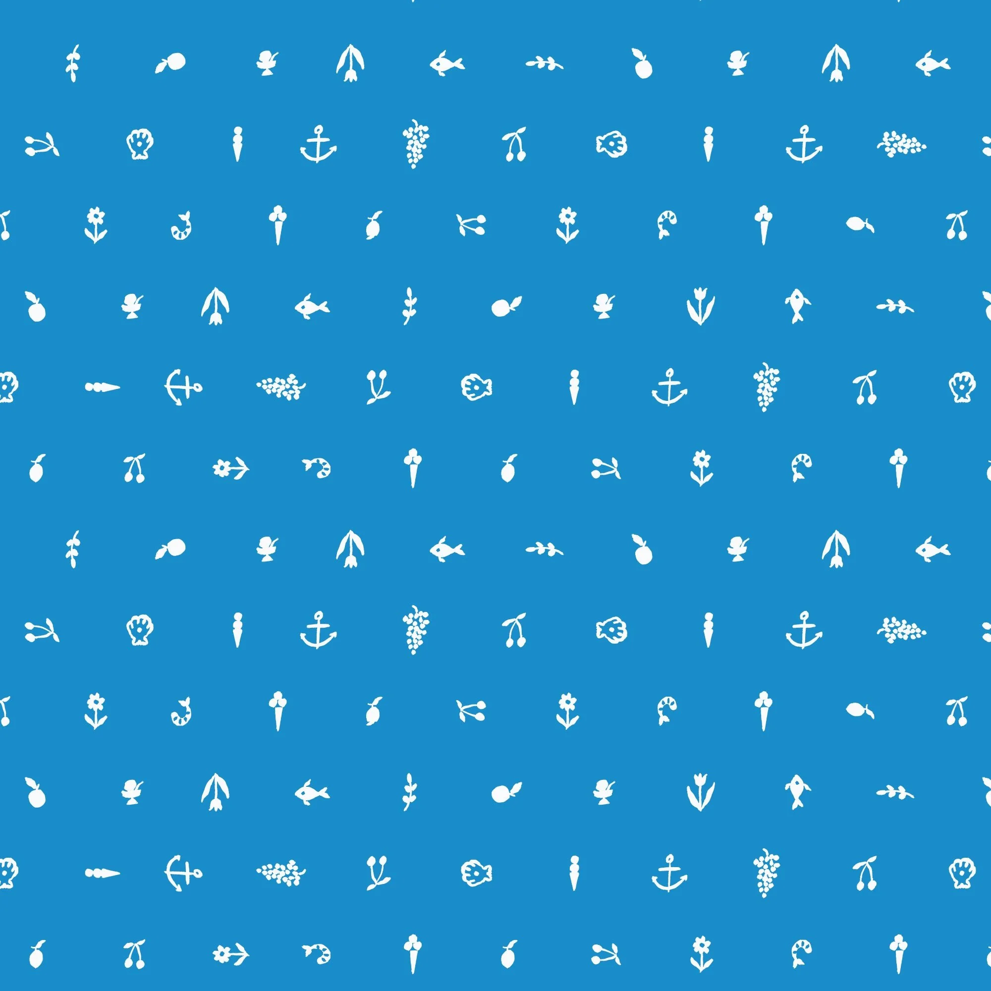 Petite Produce - Blue - Nice Nice - Emily Taylor - Cloud 9 Fabrics - Poplin - Image 2