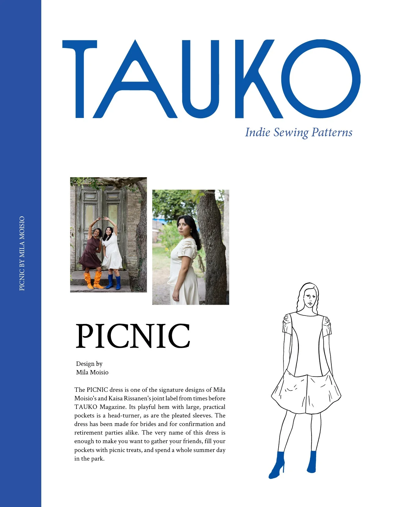 PICNIC Dress by Mila Moisio PDF Sewing Pattern - TAUKO - Image 2