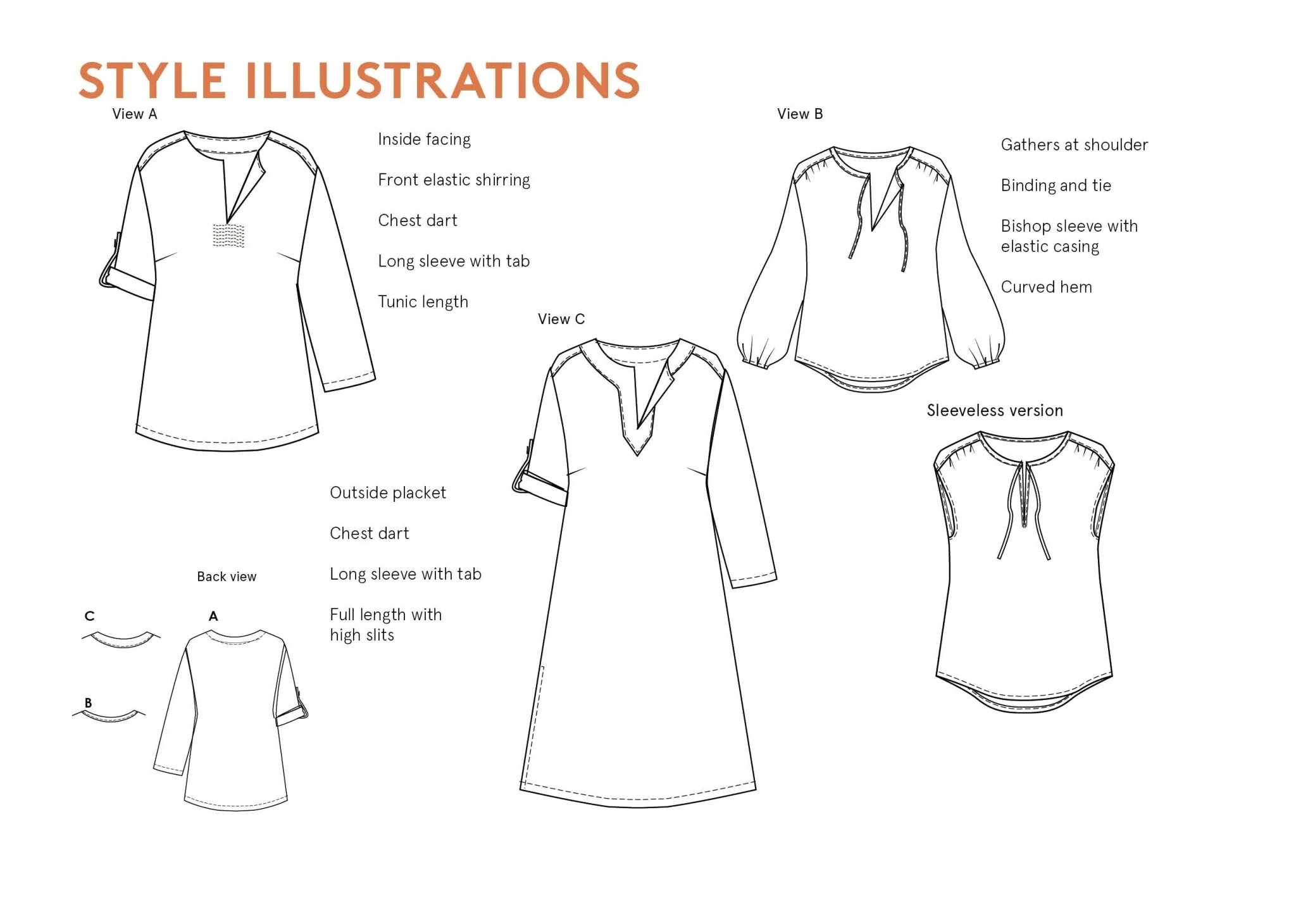 Piper Tunic Womens Paper Pattern - Wardrobe by Me - Image 8