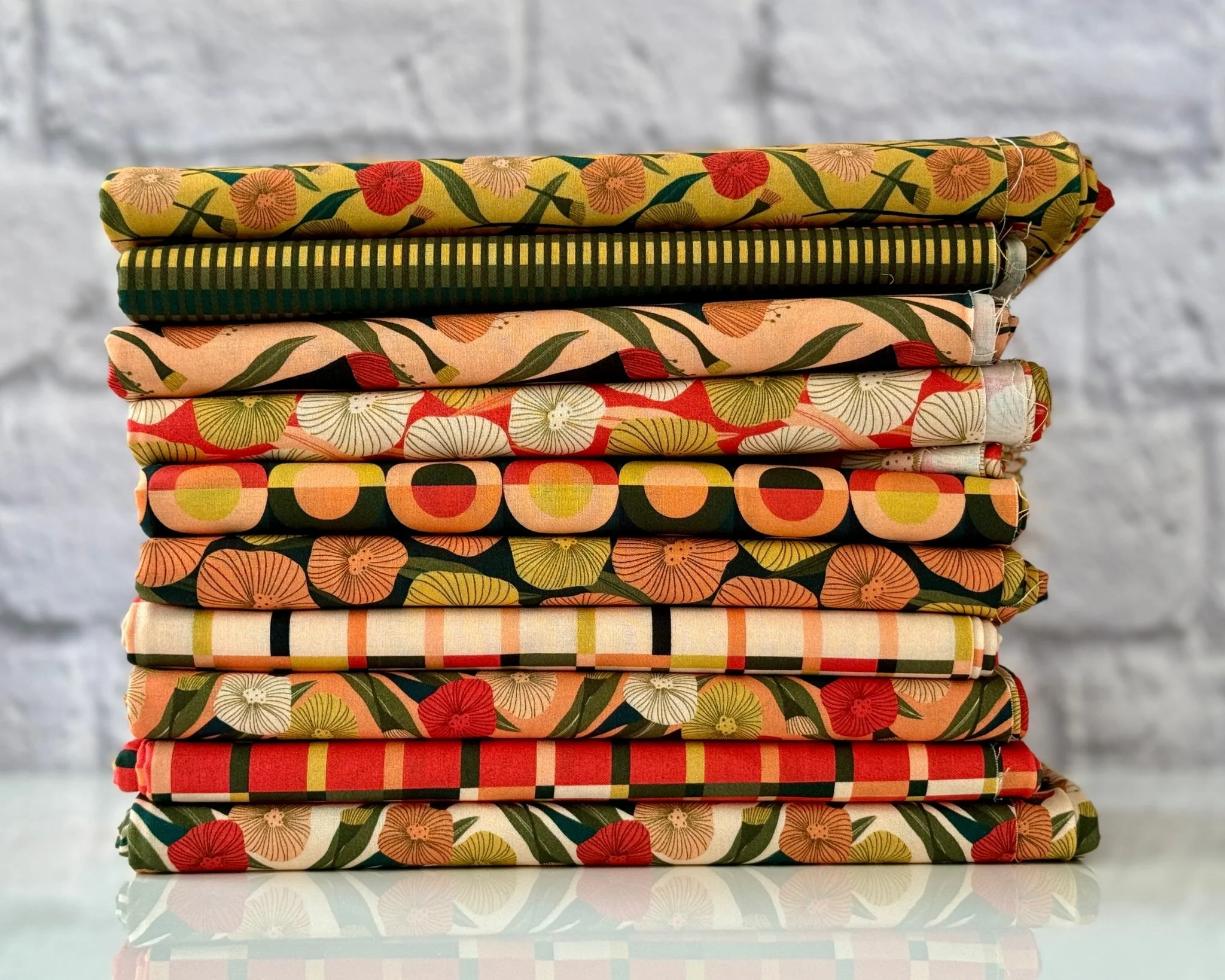 Poppy Stripe - Poppy Fields - MK Surface - Cloud 9 Fabrics - Poplin - Image 4