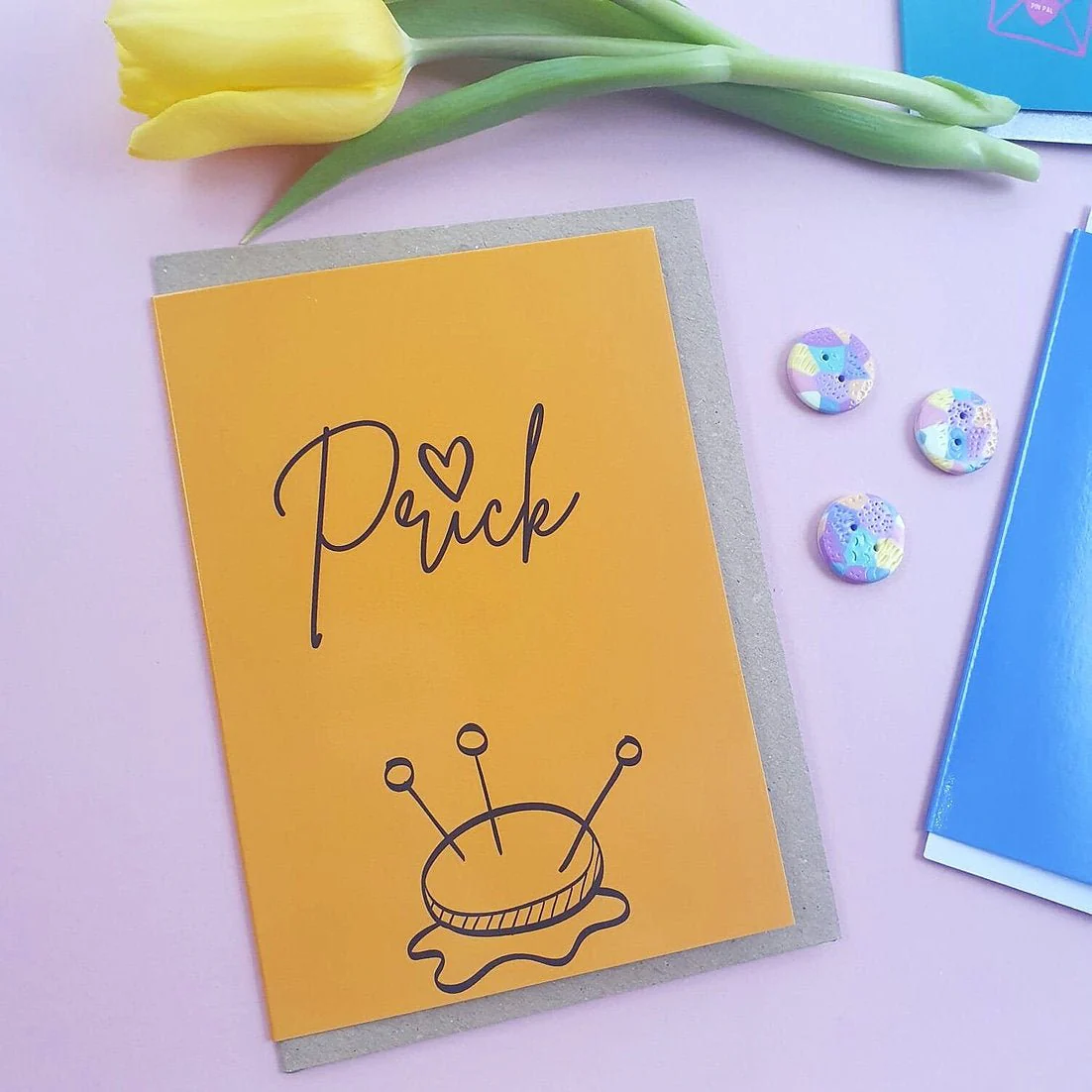 "PRICK" Sewing Themed Greeting Card - Sew Anonymous - Image 3
