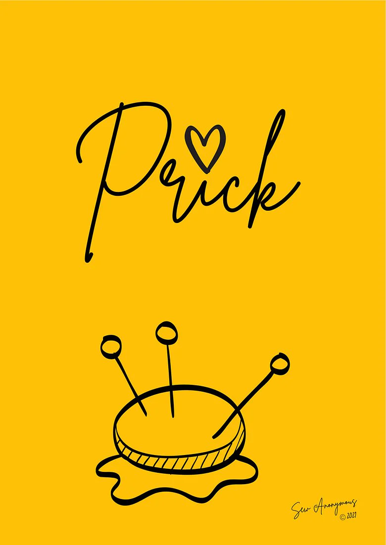 "PRICK" Sewing Themed Greeting Card - Sew Anonymous - Image 5
