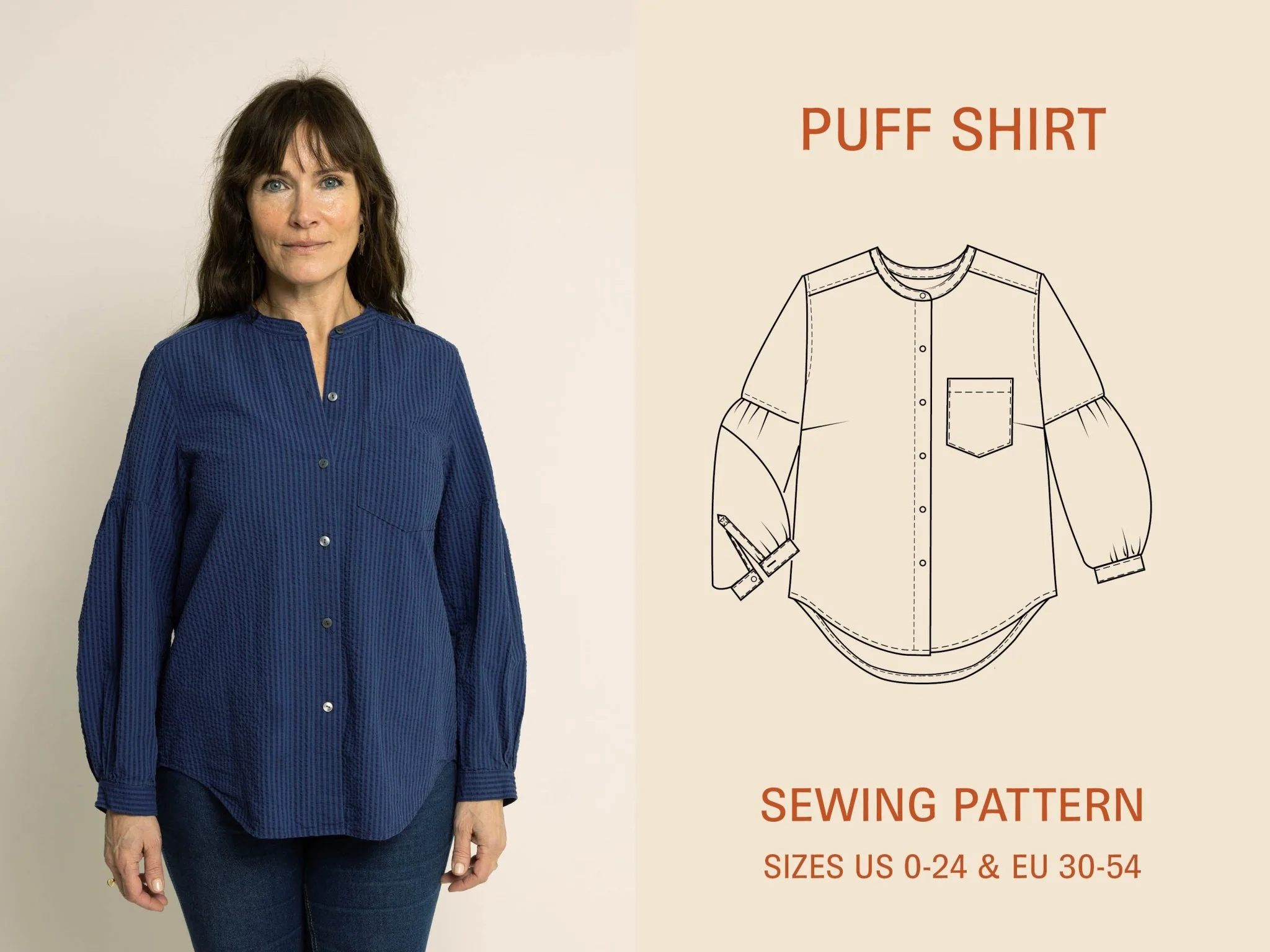 Puff Shirt Paper Pattern - Wardrobe by Me - Image 2