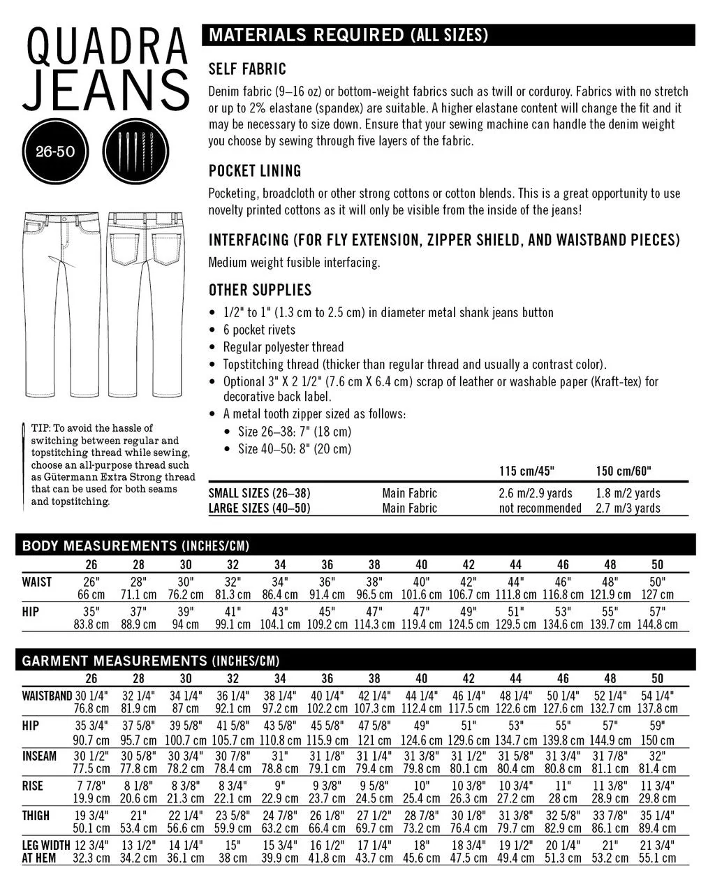 Quadra Jeans Pattern - Thread Theory - Image 11
