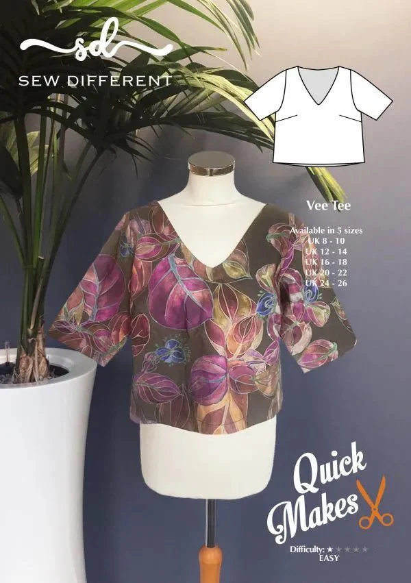 Quick Makes Vee Tee - Paper Sewing Pattern - Sew Different - Image 2