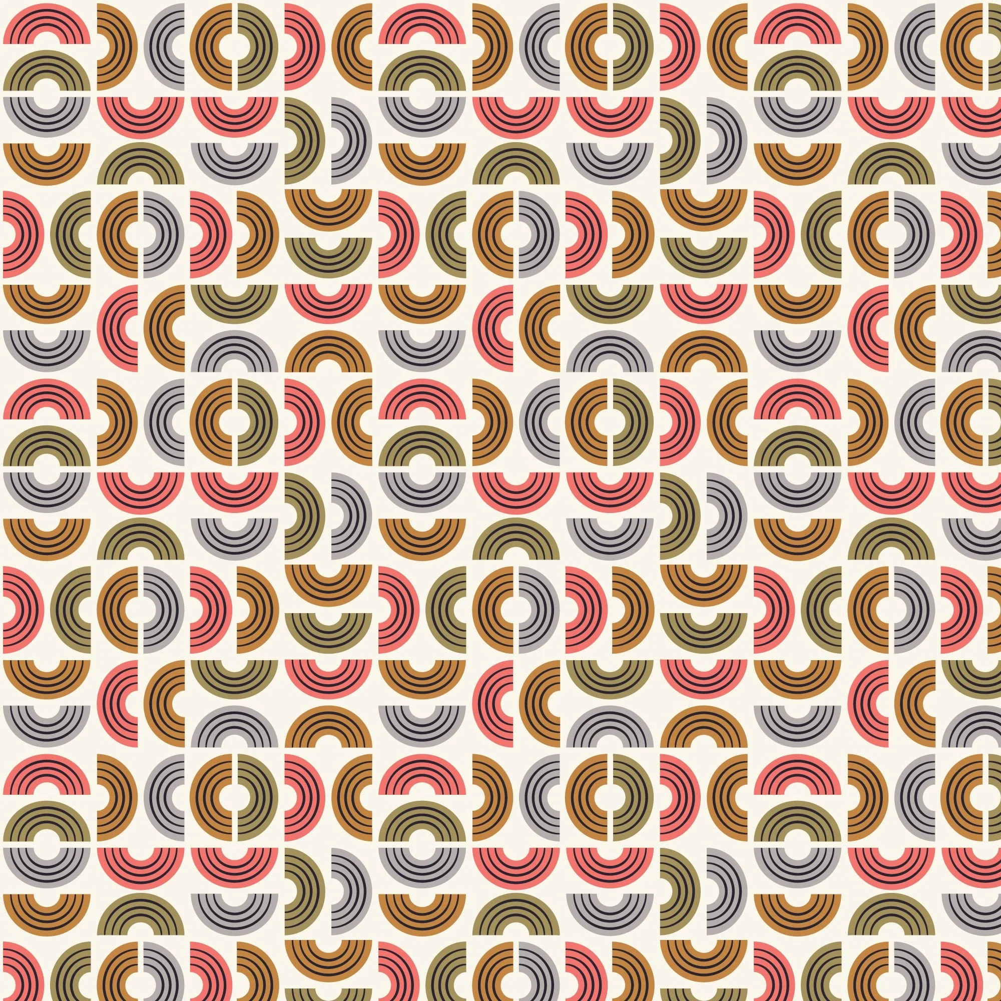 Rad Rainbow - Spring Showers - Ann Gardner - Cloud 9 Fabrics - Poplin - Image 3