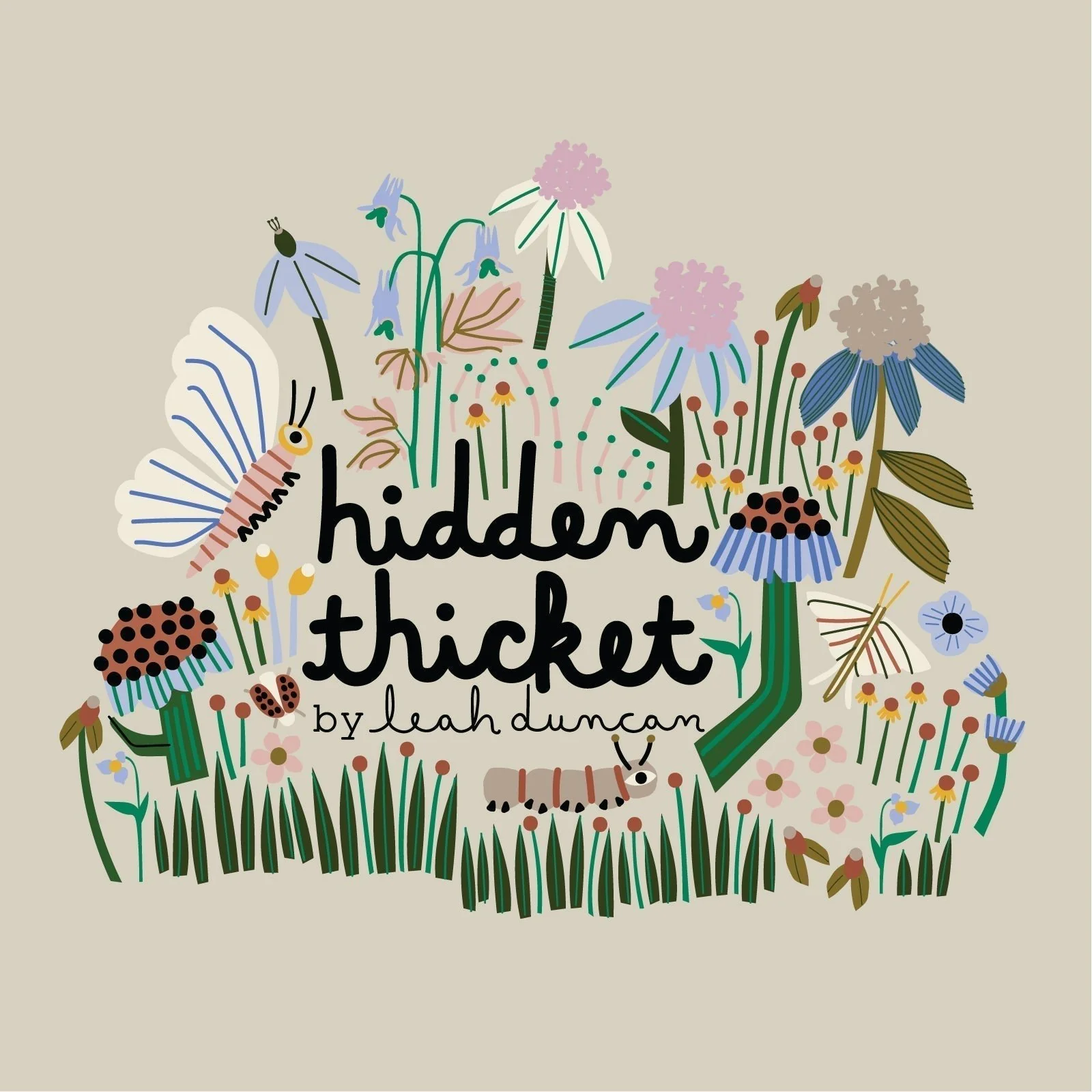 Rain Flock - Hidden Thicket - Leah Duncan - Cloud 9 Fabrics - Poplin - Image 2