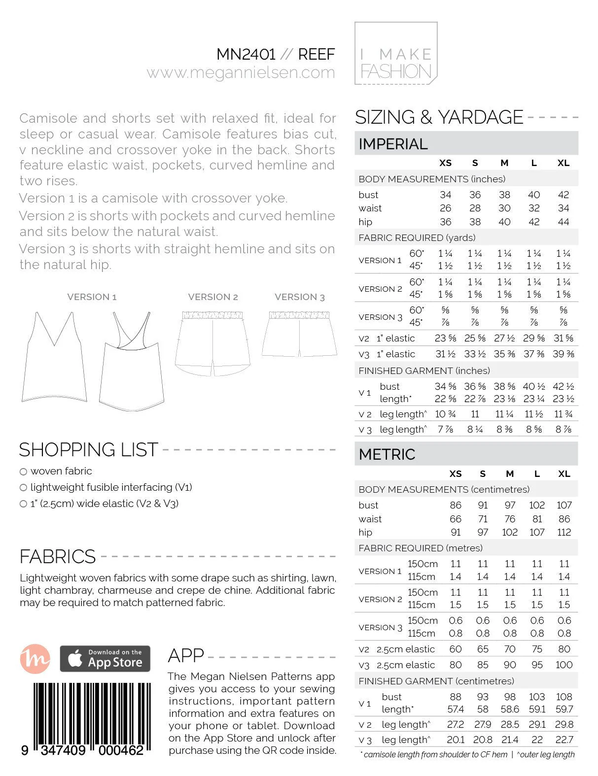 Reef Camisole & Short Set - Megan Nielsen Patterns - Sewing Pattern - Image 10