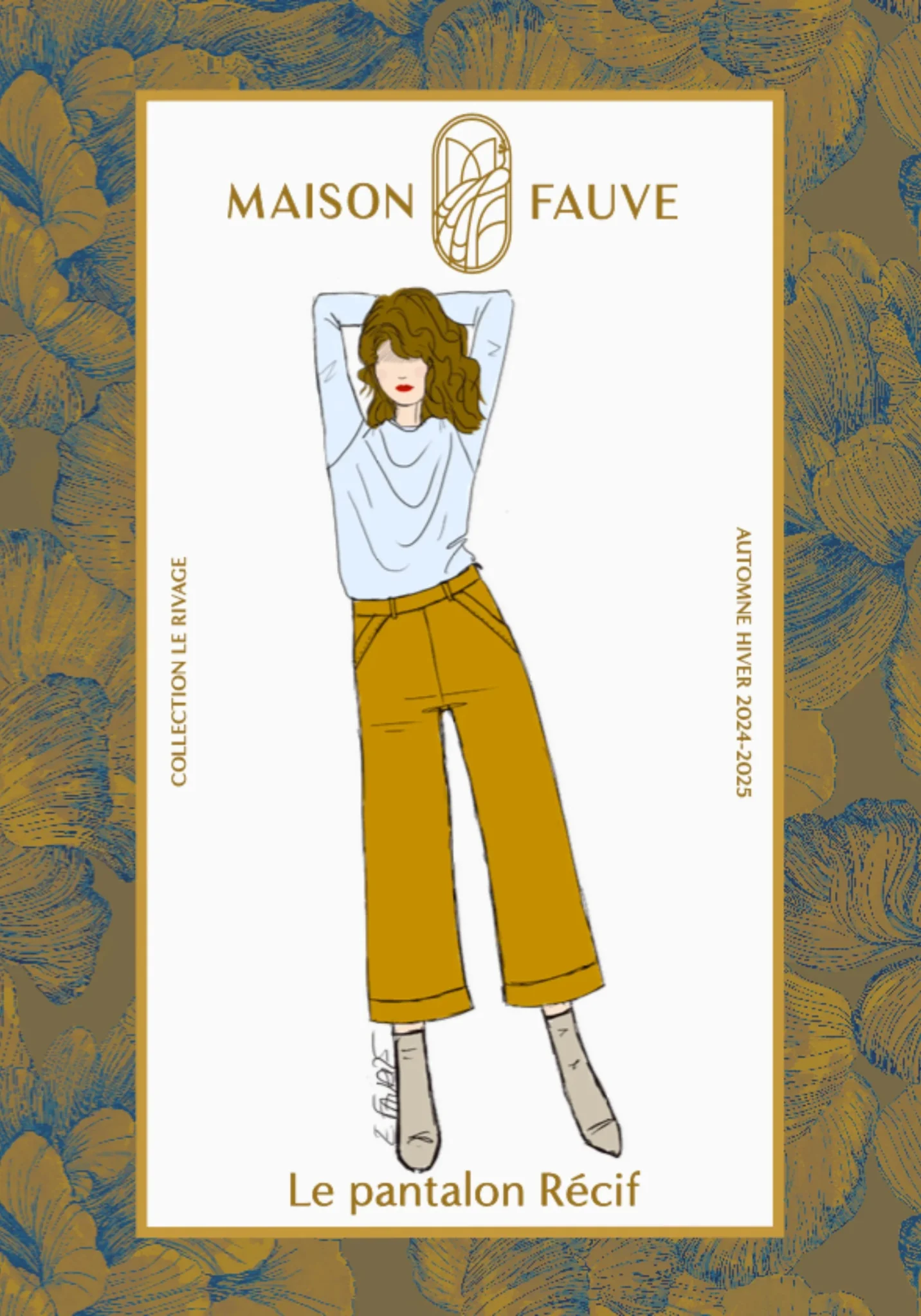 Récif Trousers Paper Sewing Pattern - Maison Fauve