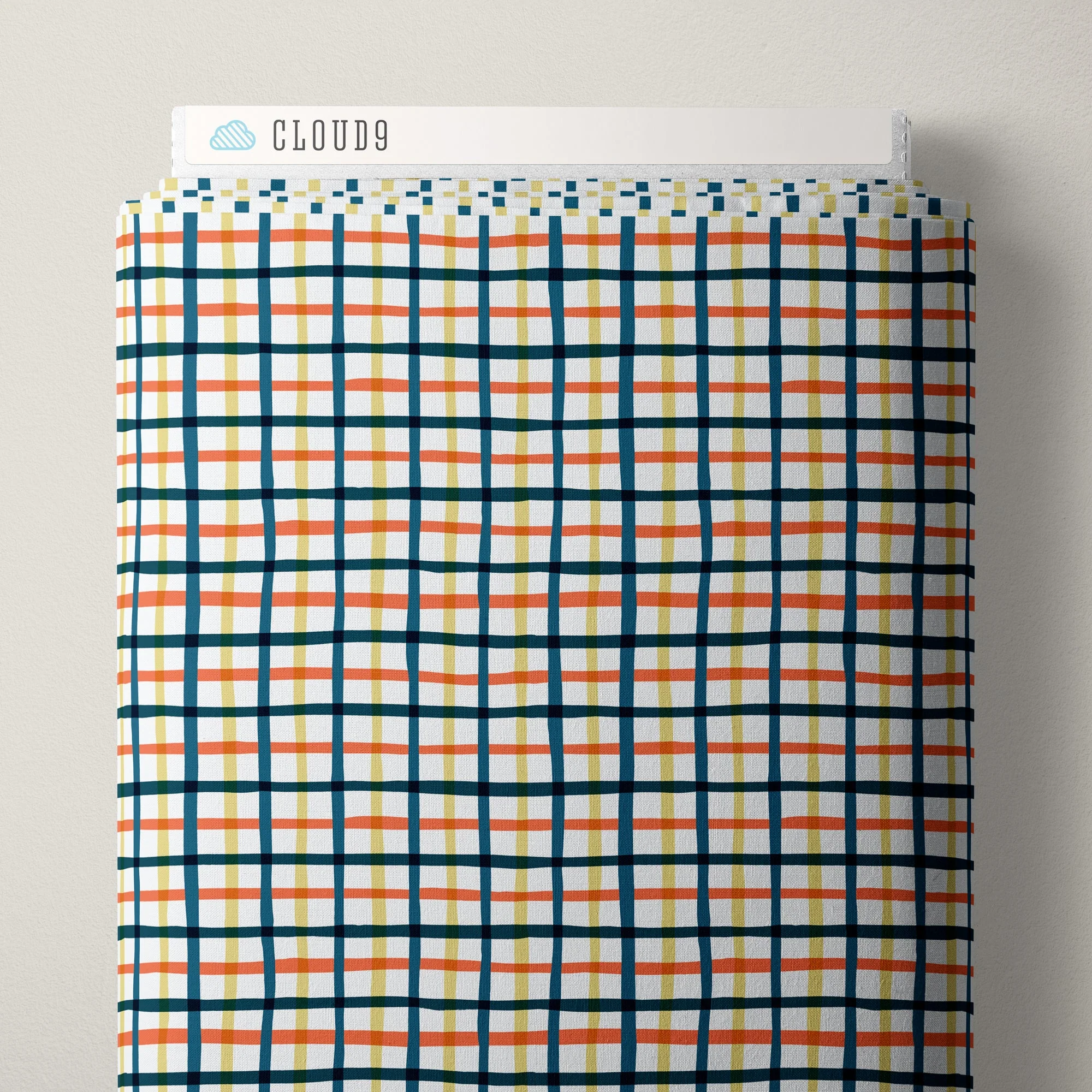 Retro Plaid - Red/Gold - Camp Canine - Krissy Mast - Cloud 9 Fabrics - Poplin