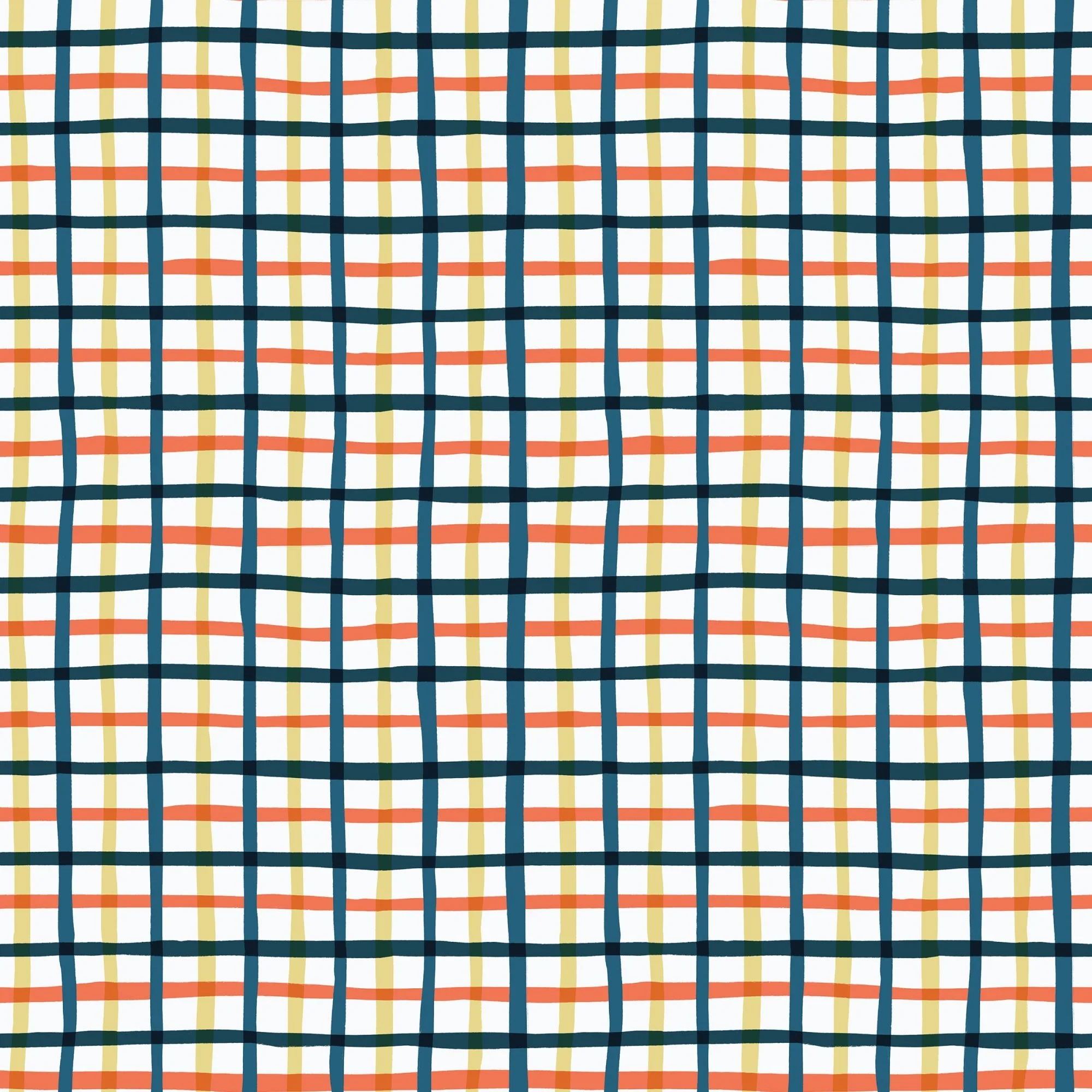 Retro Plaid - Red/Gold - Camp Canine - Krissy Mast - Cloud 9 Fabrics - Poplin - Image 3