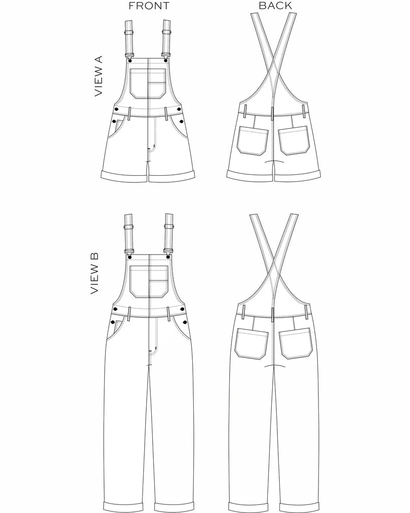 Riley Overalls Sewing Pattern - True Bias - Image 31