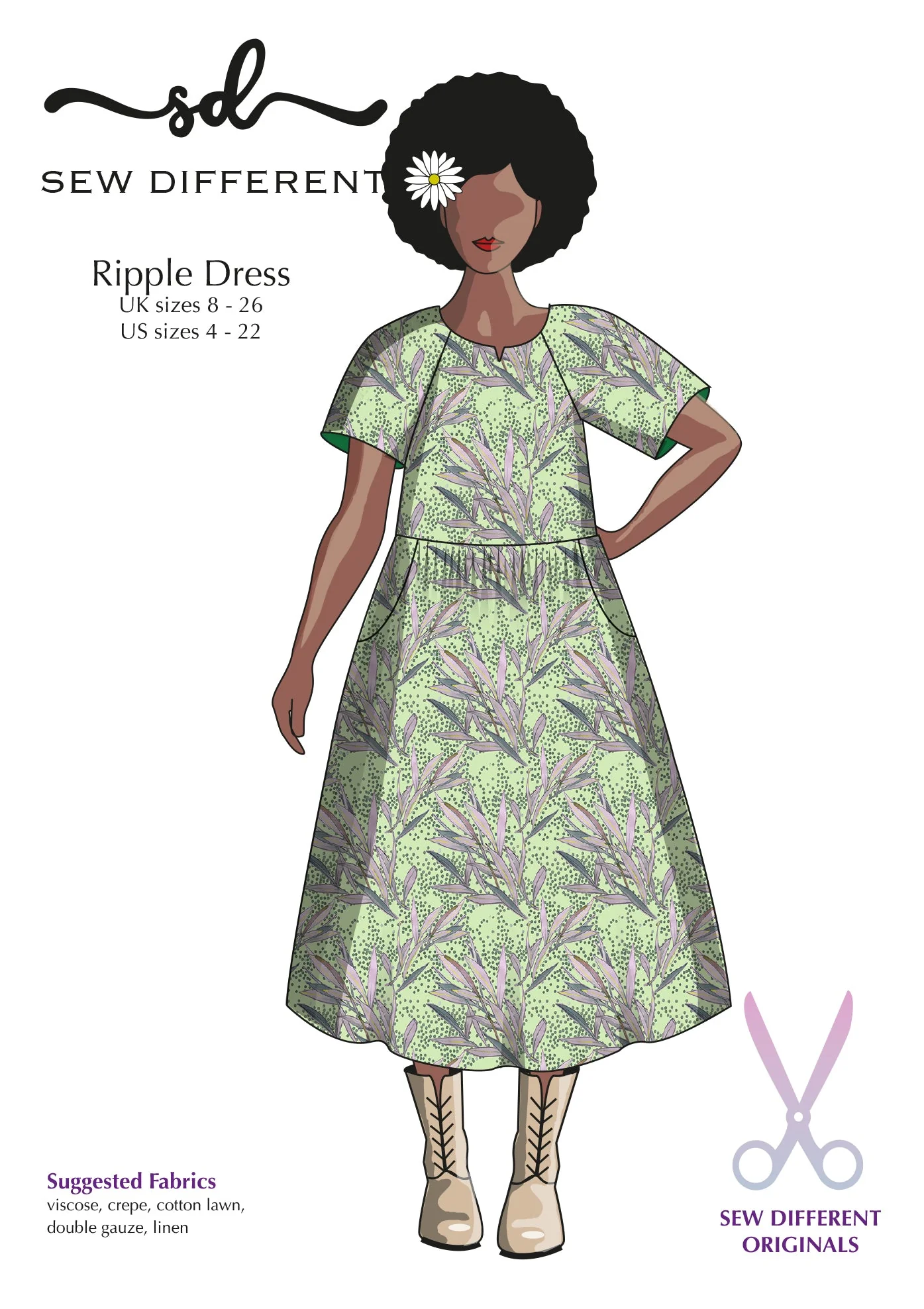 Ripple Dress - Paper Sewing Pattern - Sew Different