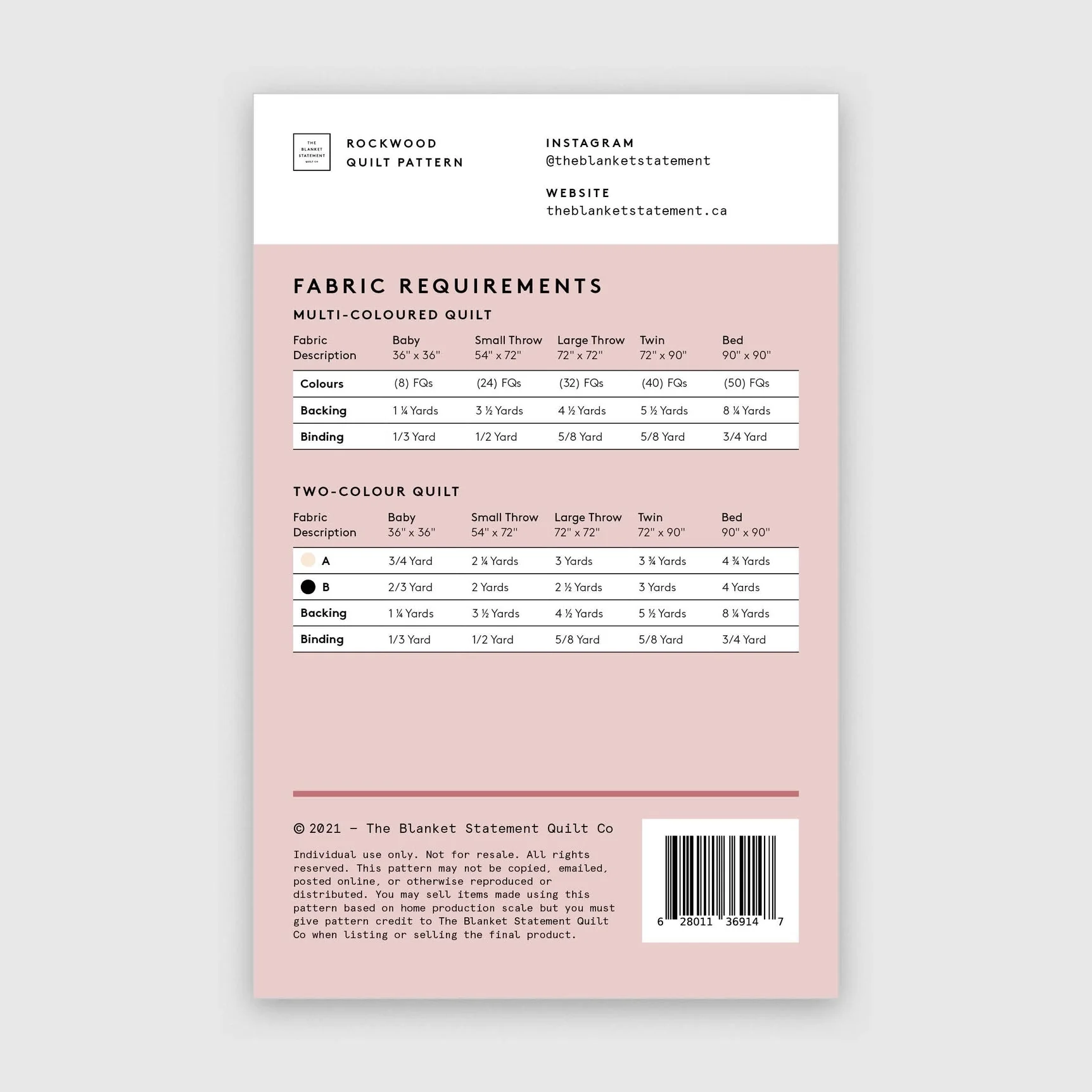 Rockwood Paper Pattern - The Blanket Statement Quilt Co. - Image 12
