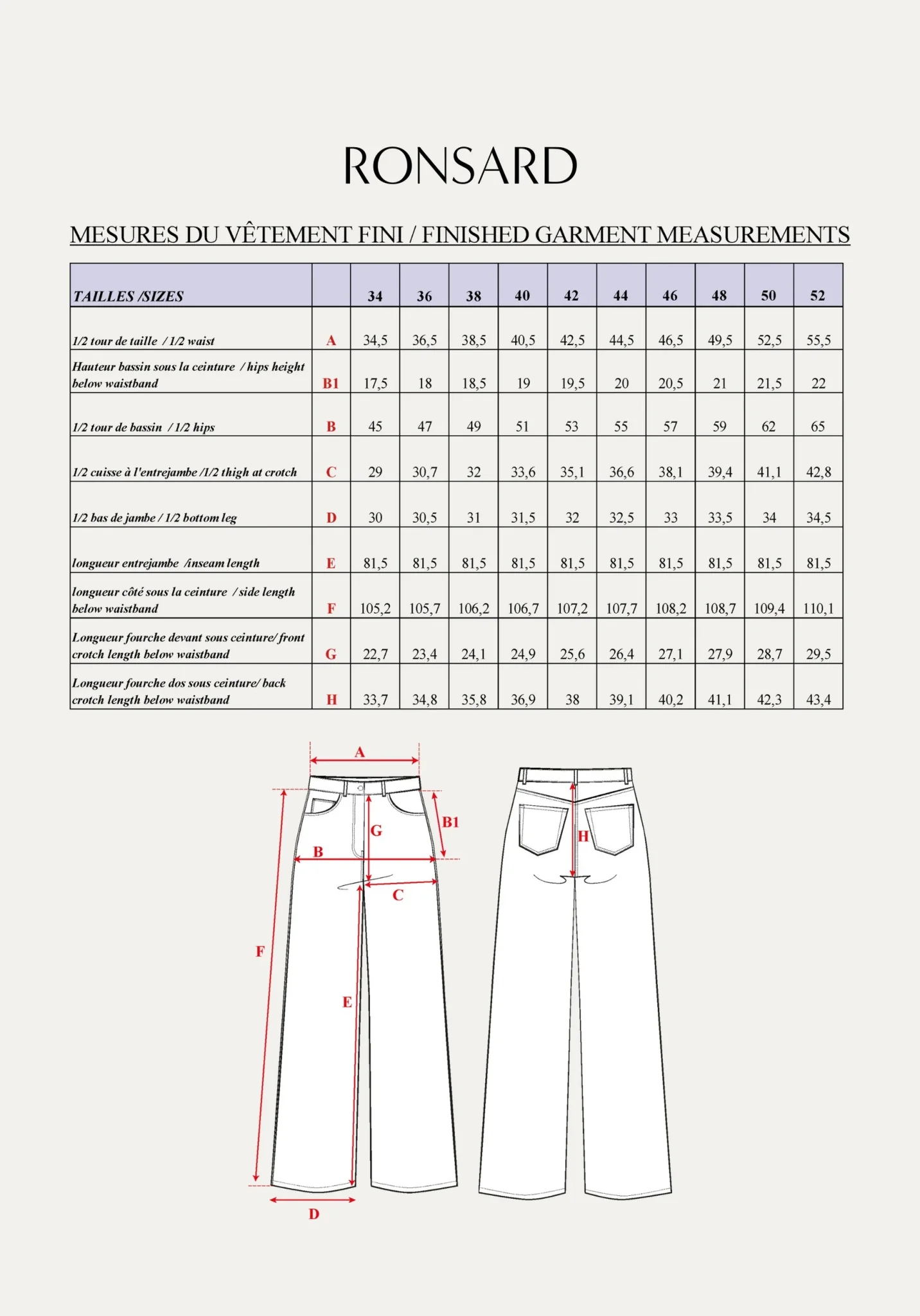 Ronsard Jeans Paper Sewing Pattern - Maison Fauve - Image 12