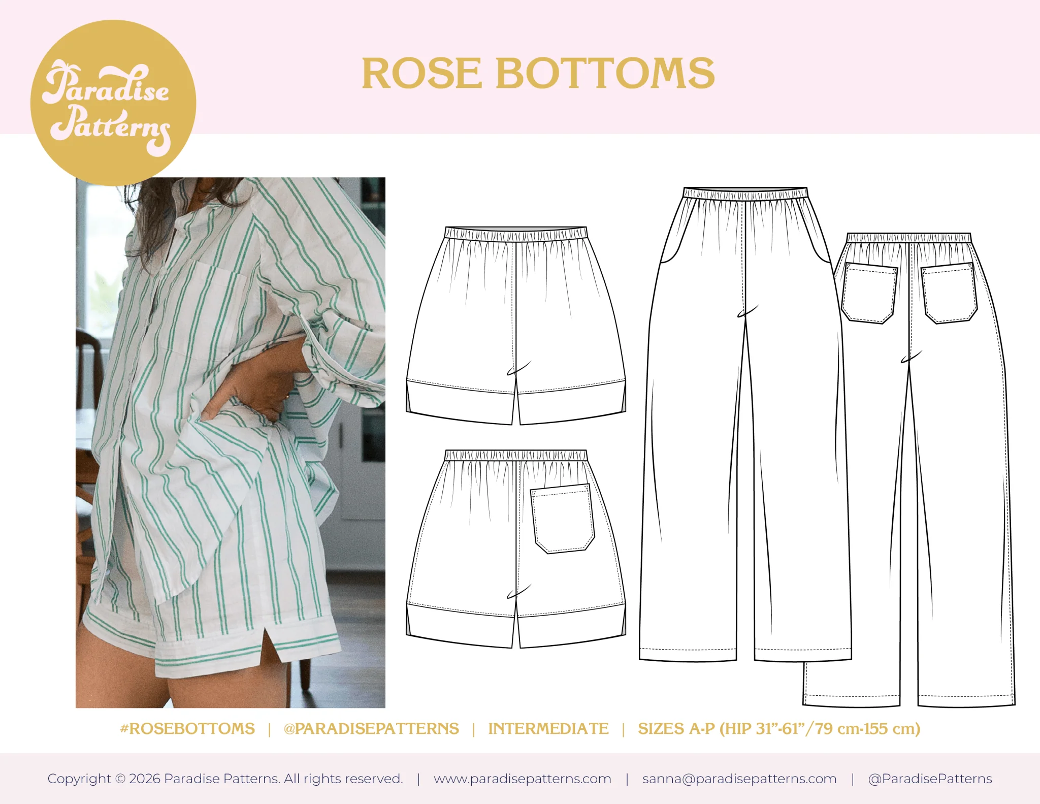 Rose Bottoms PDF Pattern - Paradise Patterns - Image 22