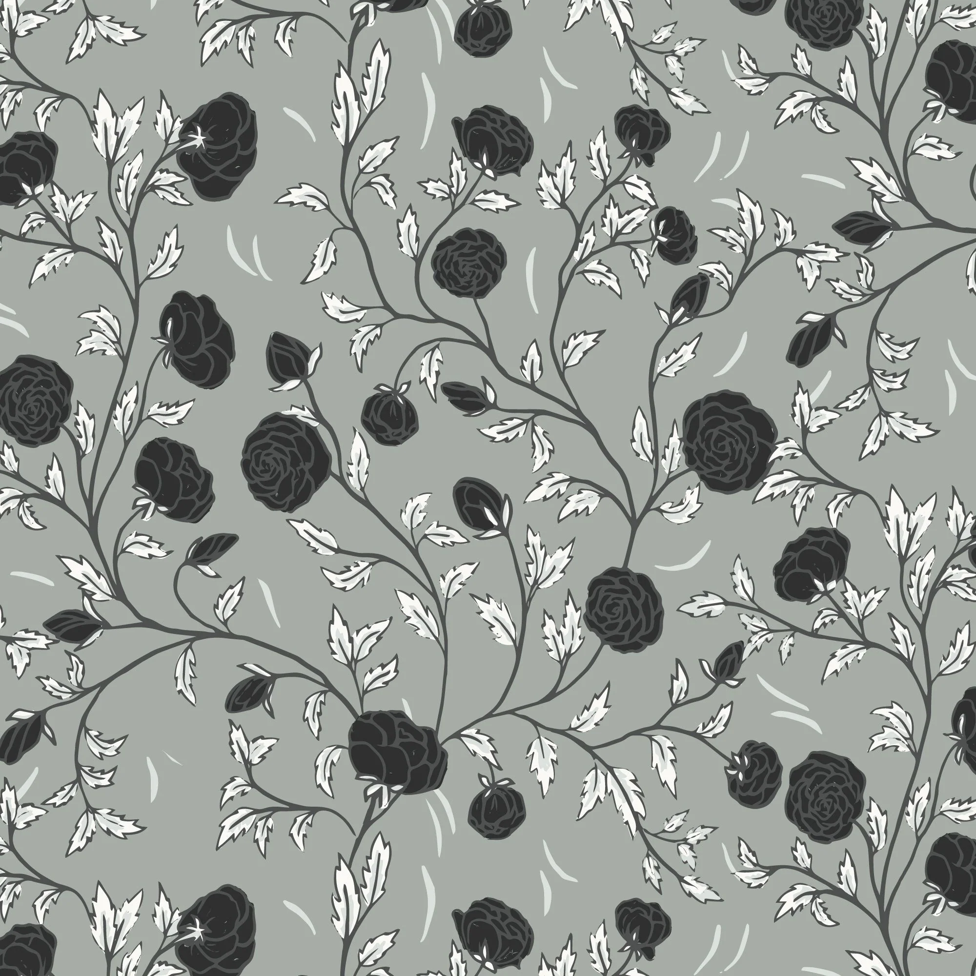 Rose Bramble - Dusk - Twilight Reverie - Lisee Ree Designs - Cloud 9 Fabrics - Poplin - Image 3