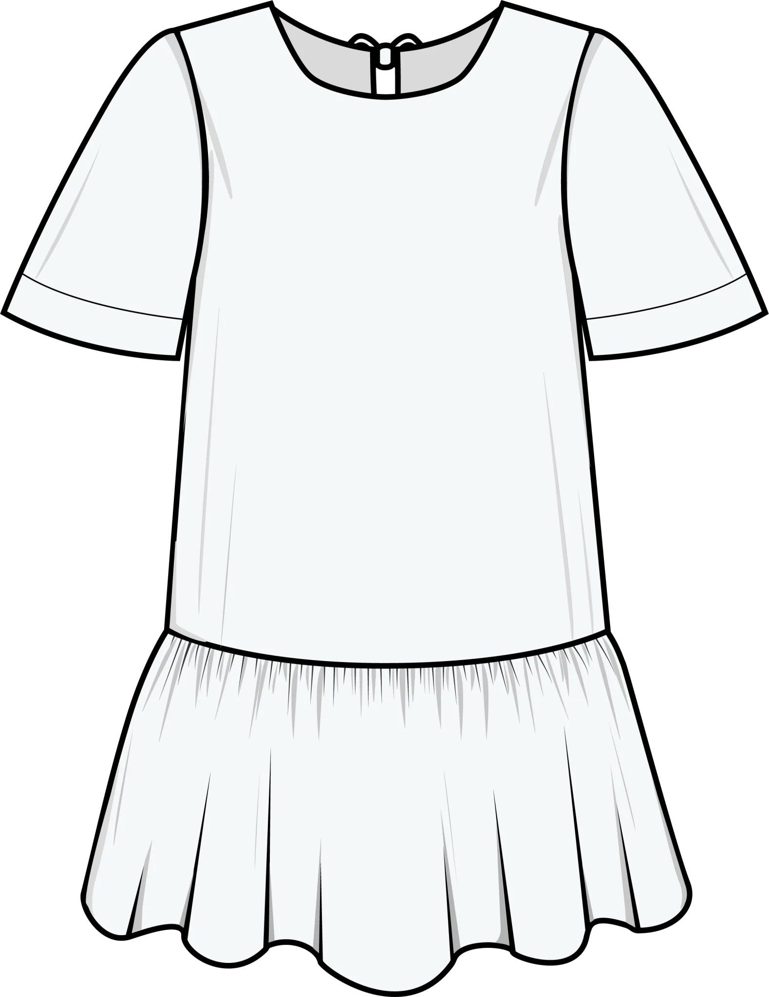 Ruffle Dress + Big T Sleeves - Paper Sewing Pattern - Puff And Pencil - Image 8