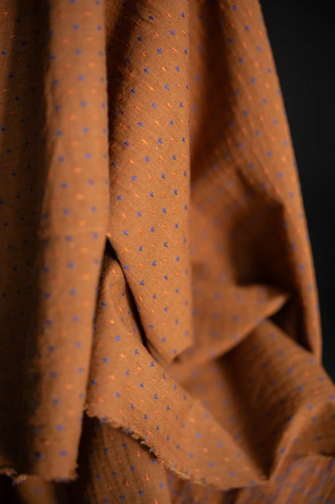 Rust Bobbette Cross Indian Cotton - Merchant & Mills - Image 2
