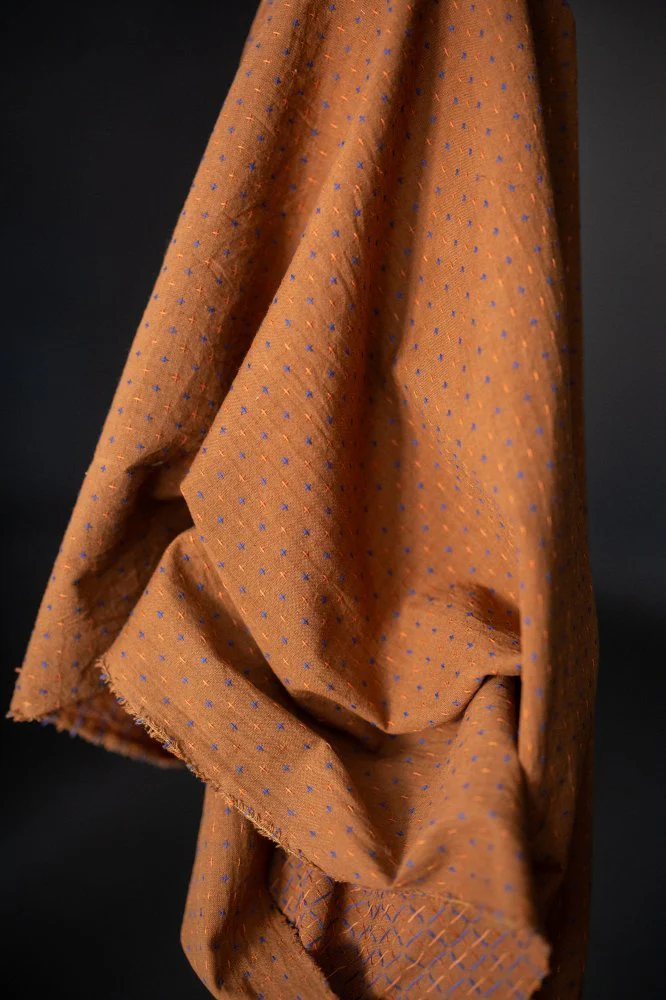 Rust Bobbette Cross Indian Cotton - Merchant & Mills - Image 3