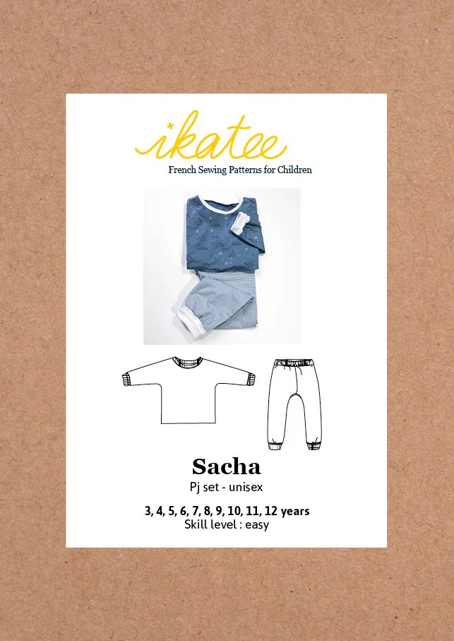 Sacha PJ Set Sewing Pattern - Kids 3/12Y - Ikatee - Image 5