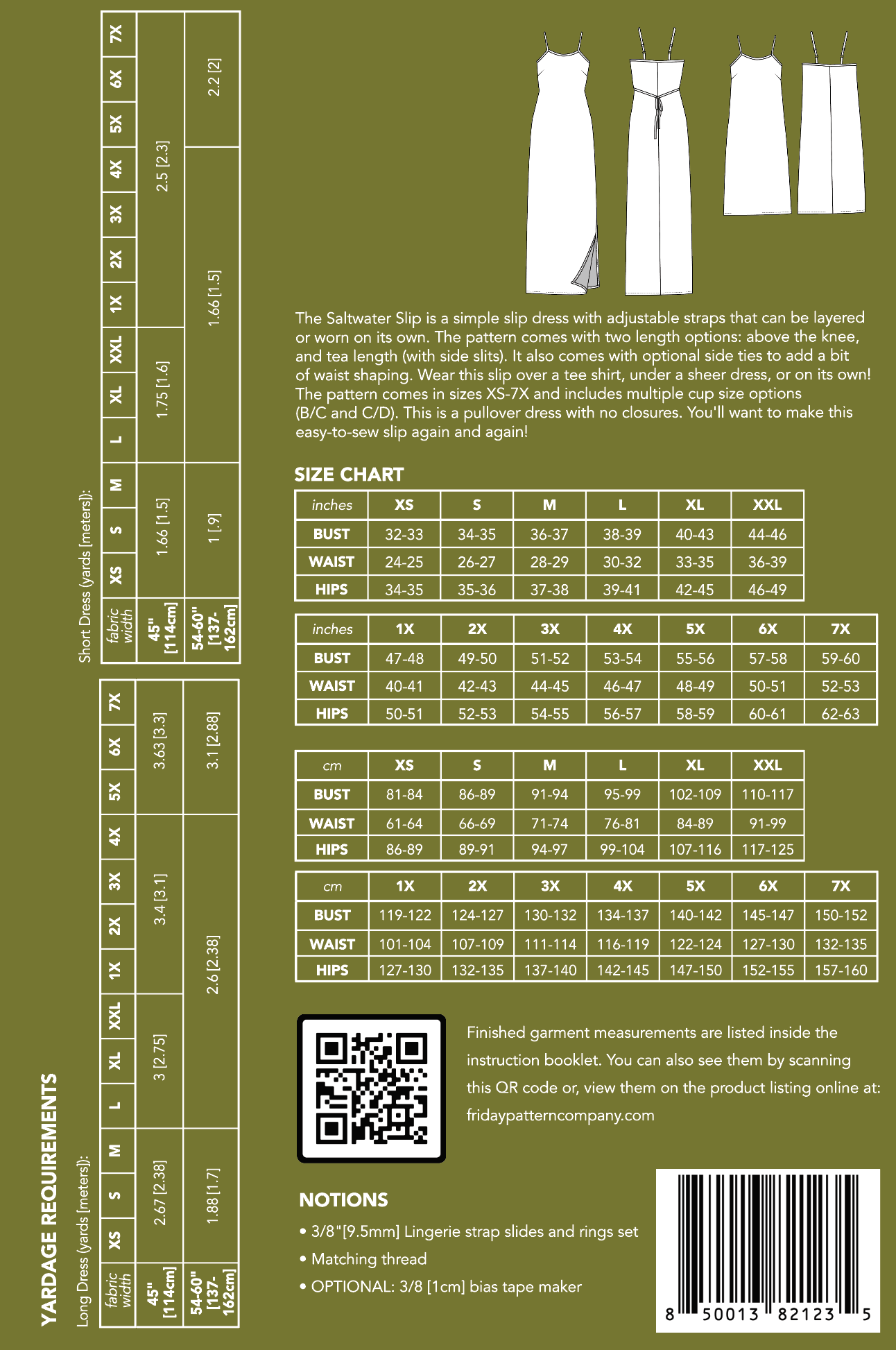 Saltwater Slip Dress Pattern - Friday Pattern Company - Image 8