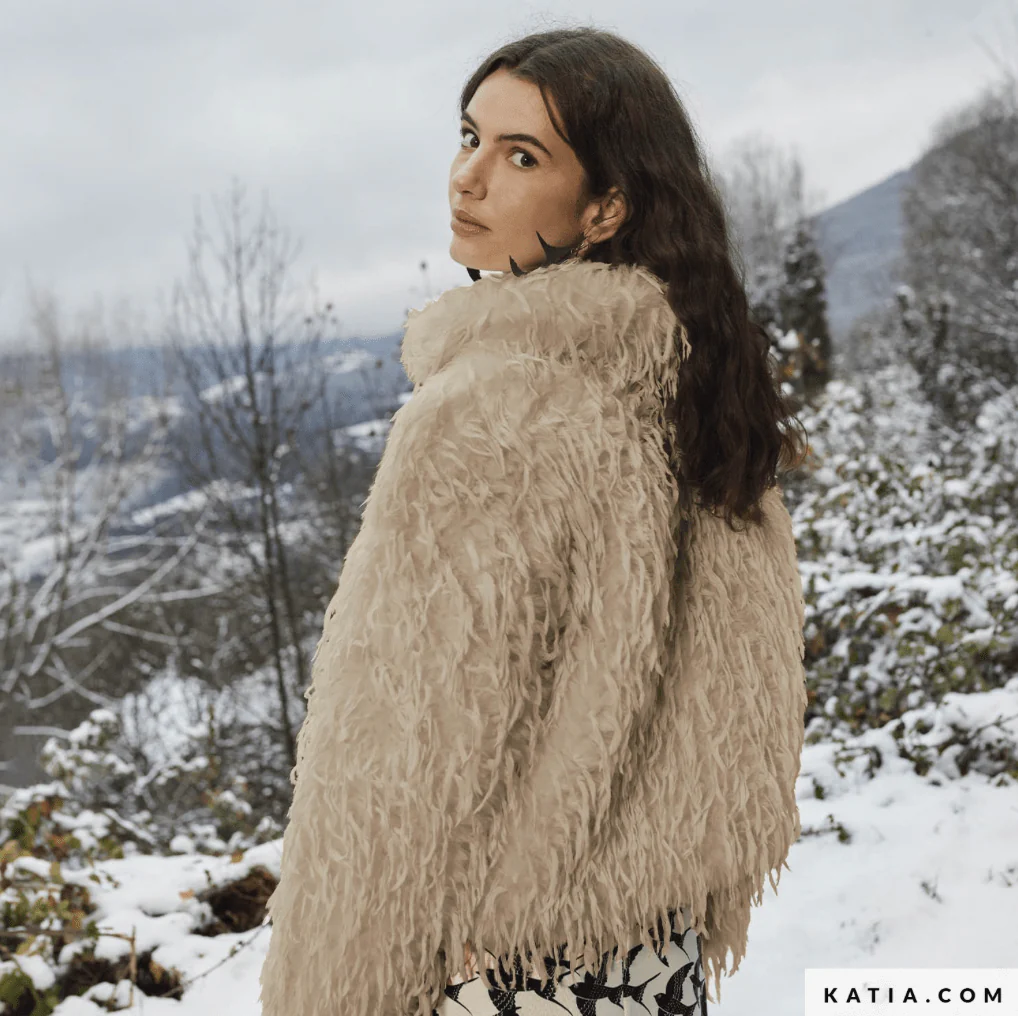 Sand Feather Hair Vegan Faux Fur - Katia - Image 2