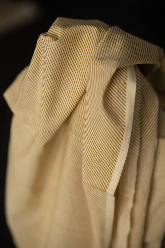 Sandcastle Stripe Indian Block Print Cotton - Merchant & Mills