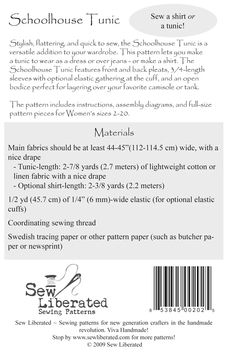 Schoolhouse Tunic Paper Pattern - Sew Liberated - Image 8