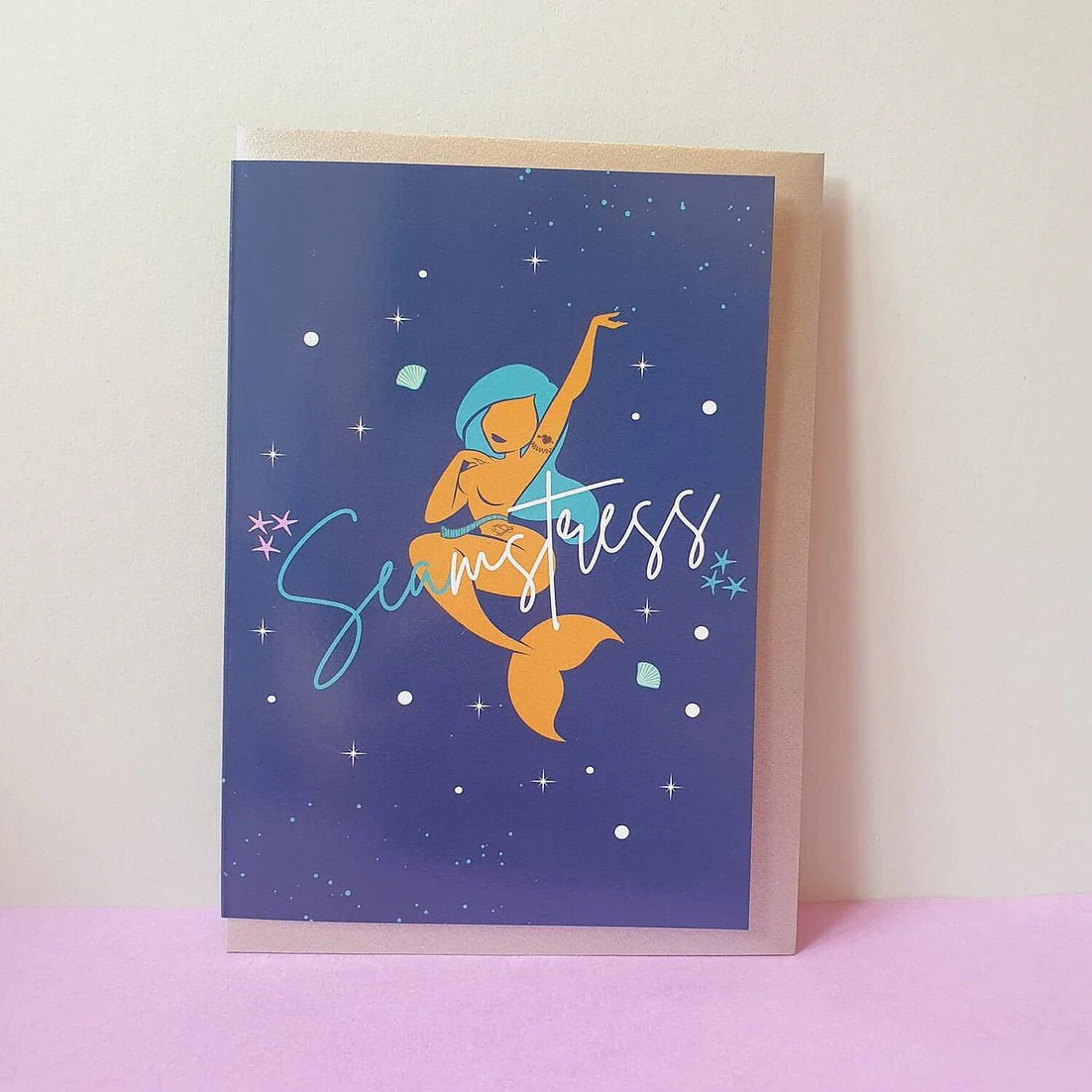 "SEAMSTRESS" Sewing Themed Greeting Card - Sew Anonymous - Image 2