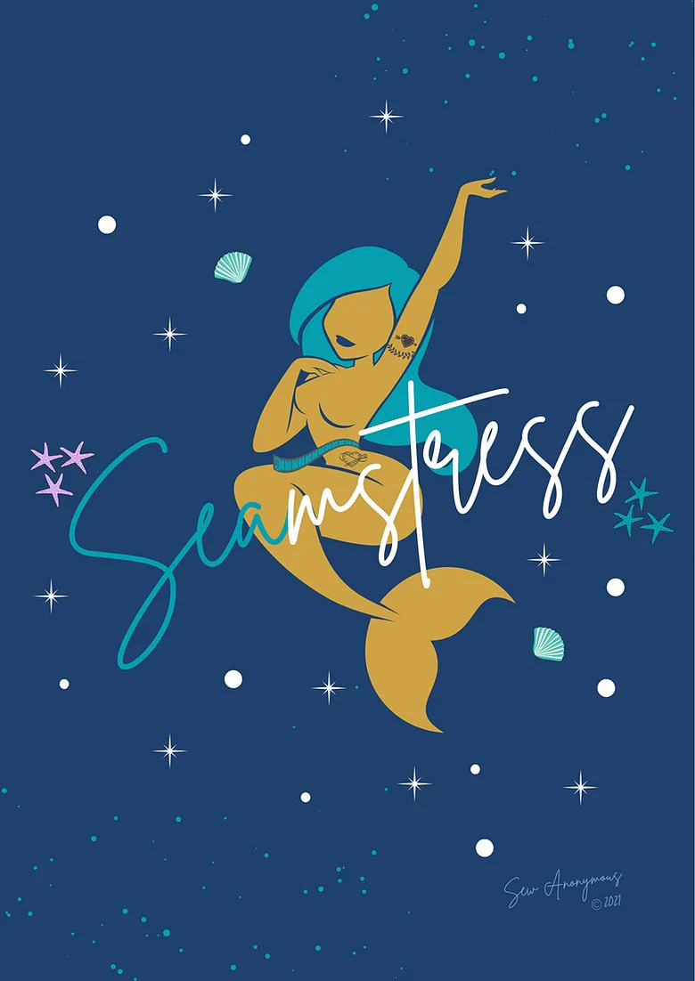 "SEAMSTRESS" Sewing Themed Greeting Card - Sew Anonymous - Image 3