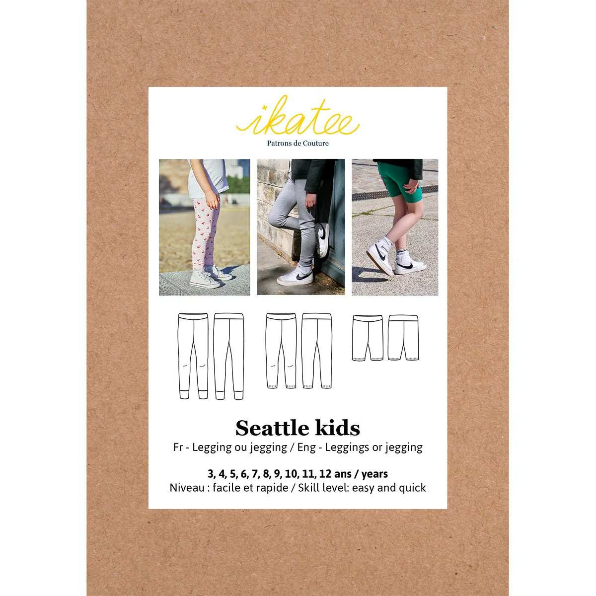 Seattle Kids legging Sewing Pattern - 3/12Y - Ikatee - Image 2