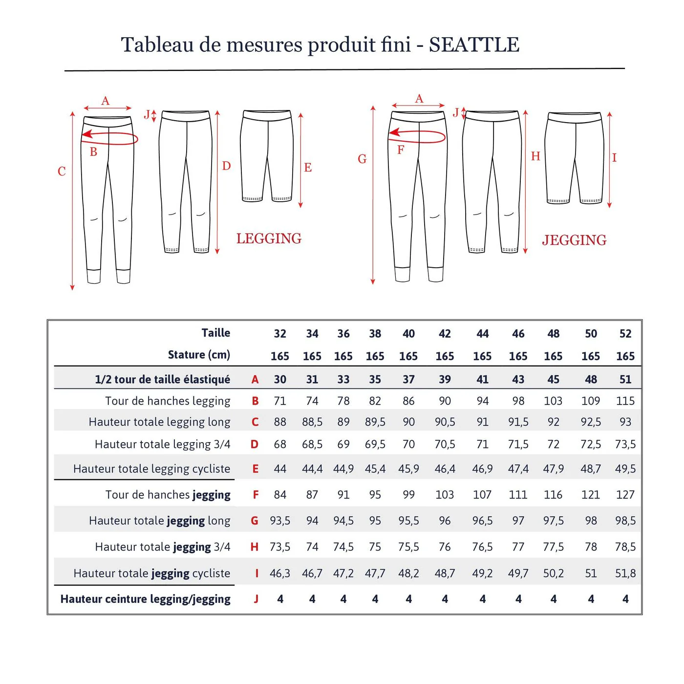 Seattle Mum legging Sewing Pattern - Ladies 34/52 - Ikatee - Image 12