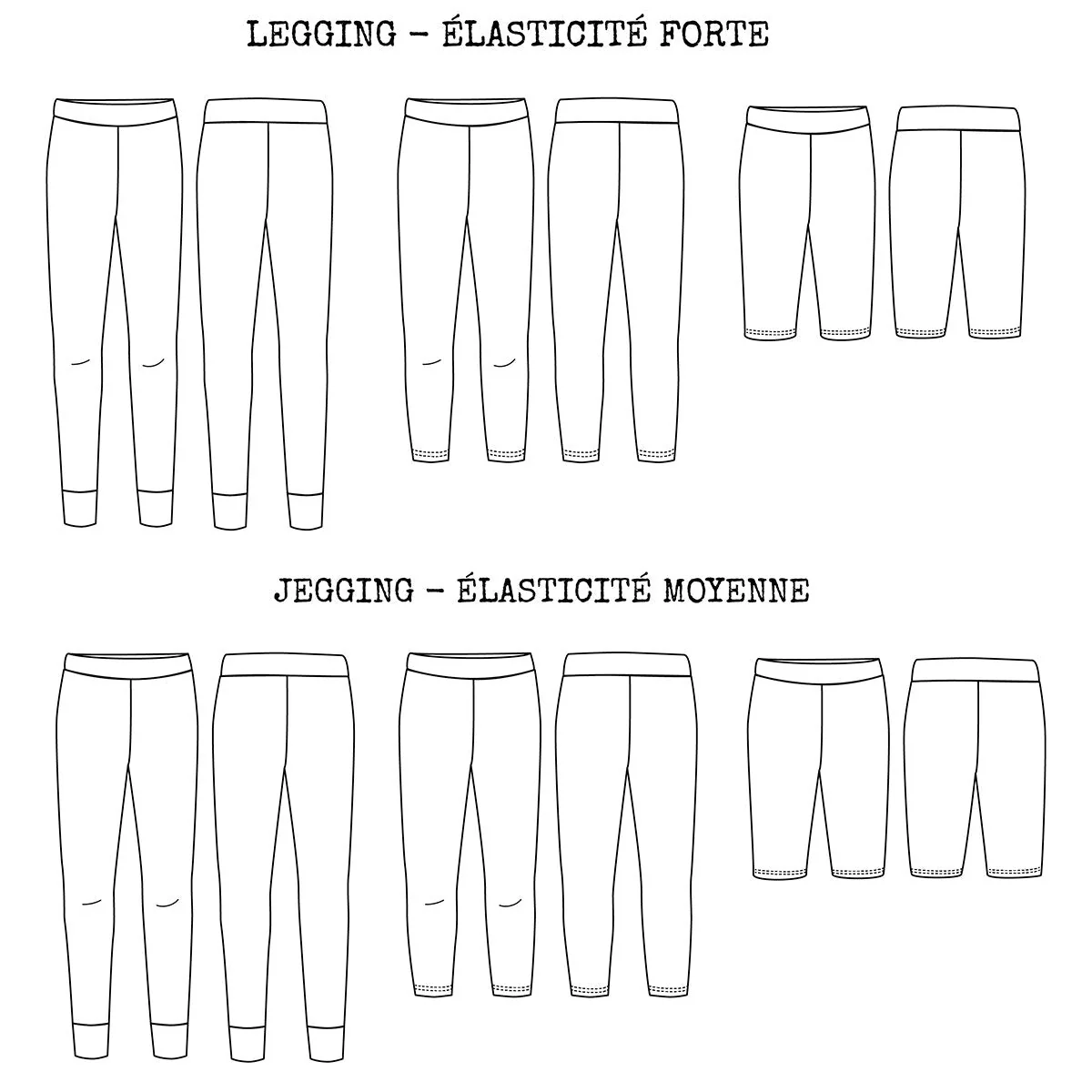 Seattle Mum legging Sewing Pattern - Ladies 34/52 - Ikatee - Image 3
