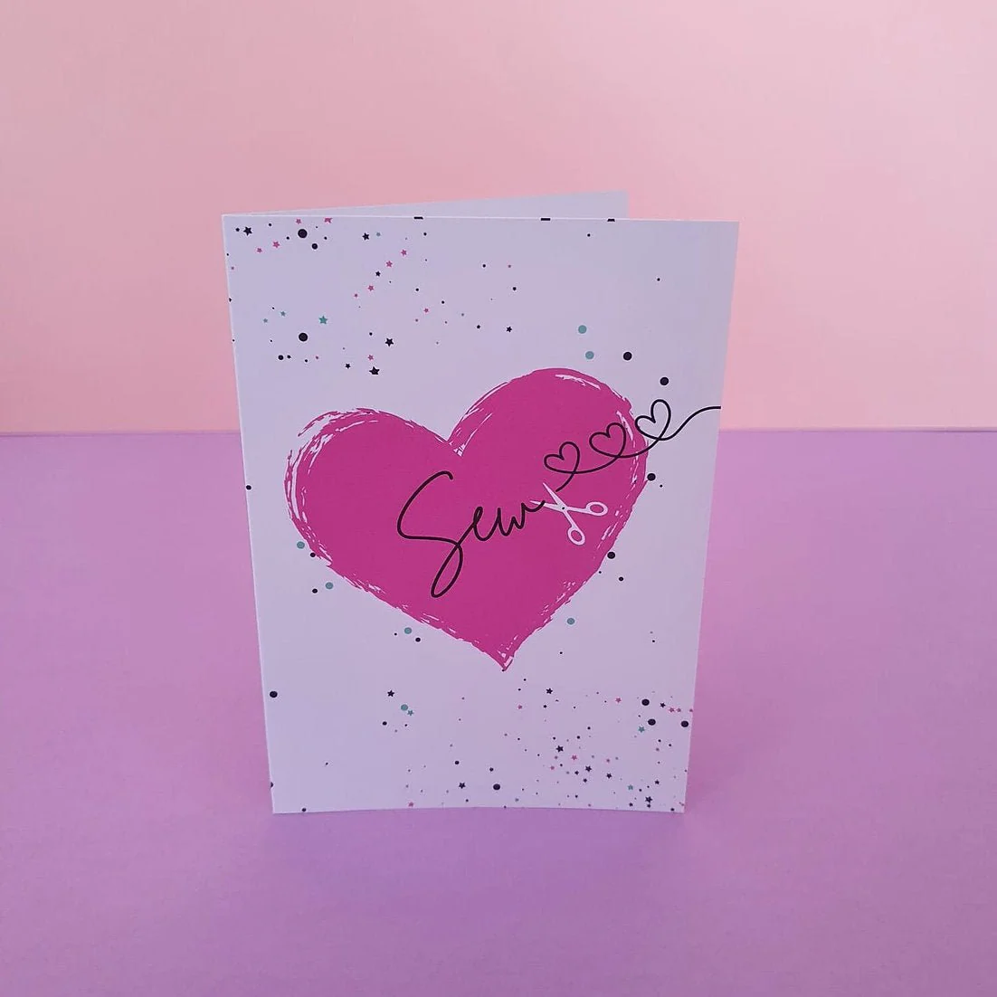 "SEW" Sewing Themed Greeting Card - Sew Anonymous - Image 3
