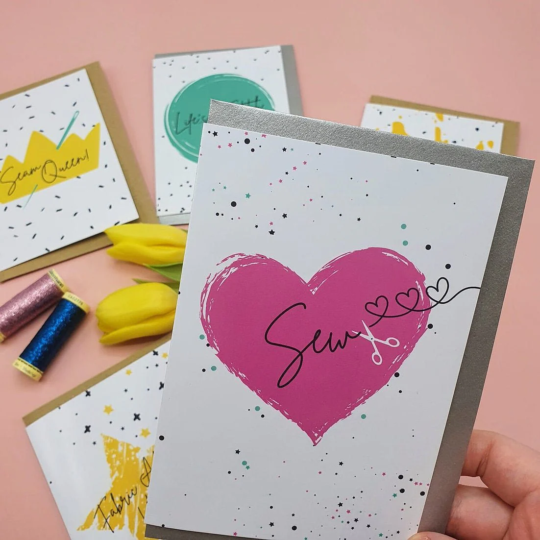 "SEW" Sewing Themed Greeting Card - Sew Anonymous - Image 6